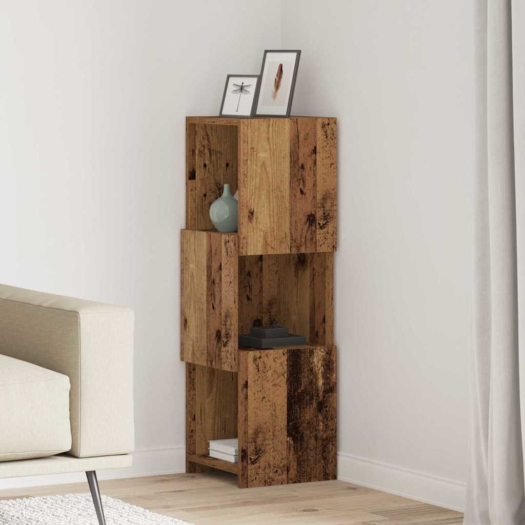 Hjørneskap Gammelt tre 30,5x30x95cm Konstruert tre