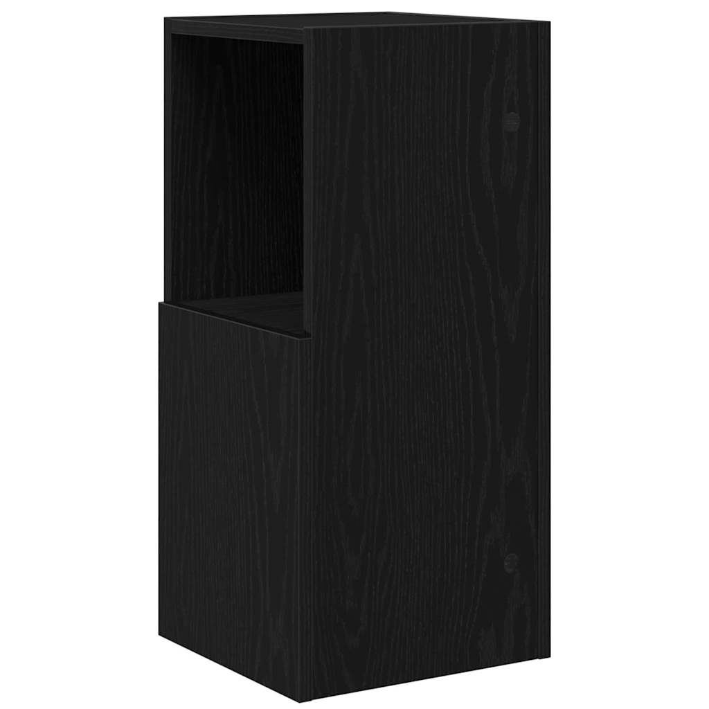 Hjørneskap 30,5x30x65cm Konstruert tre Svart Eik