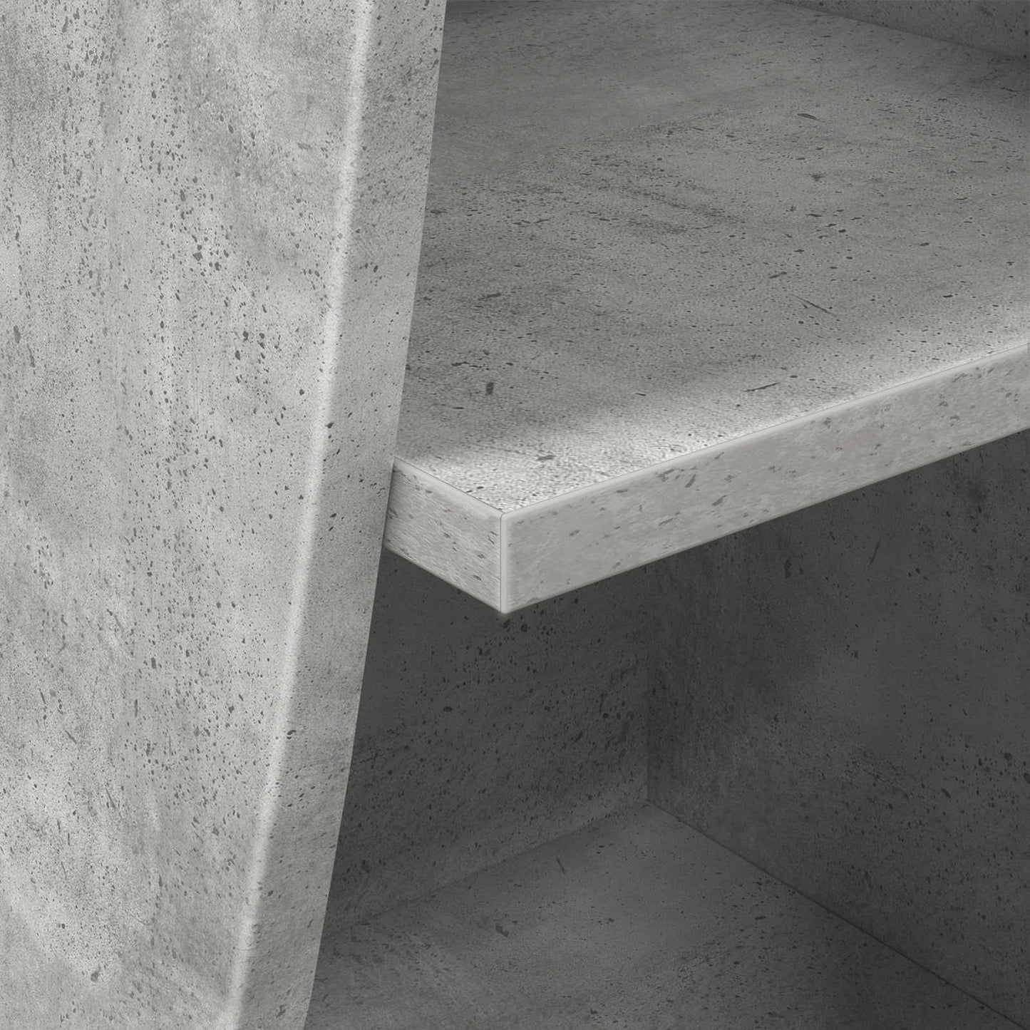 Hjørneskap Betonggrå 32x32x102cm Konstruert tre