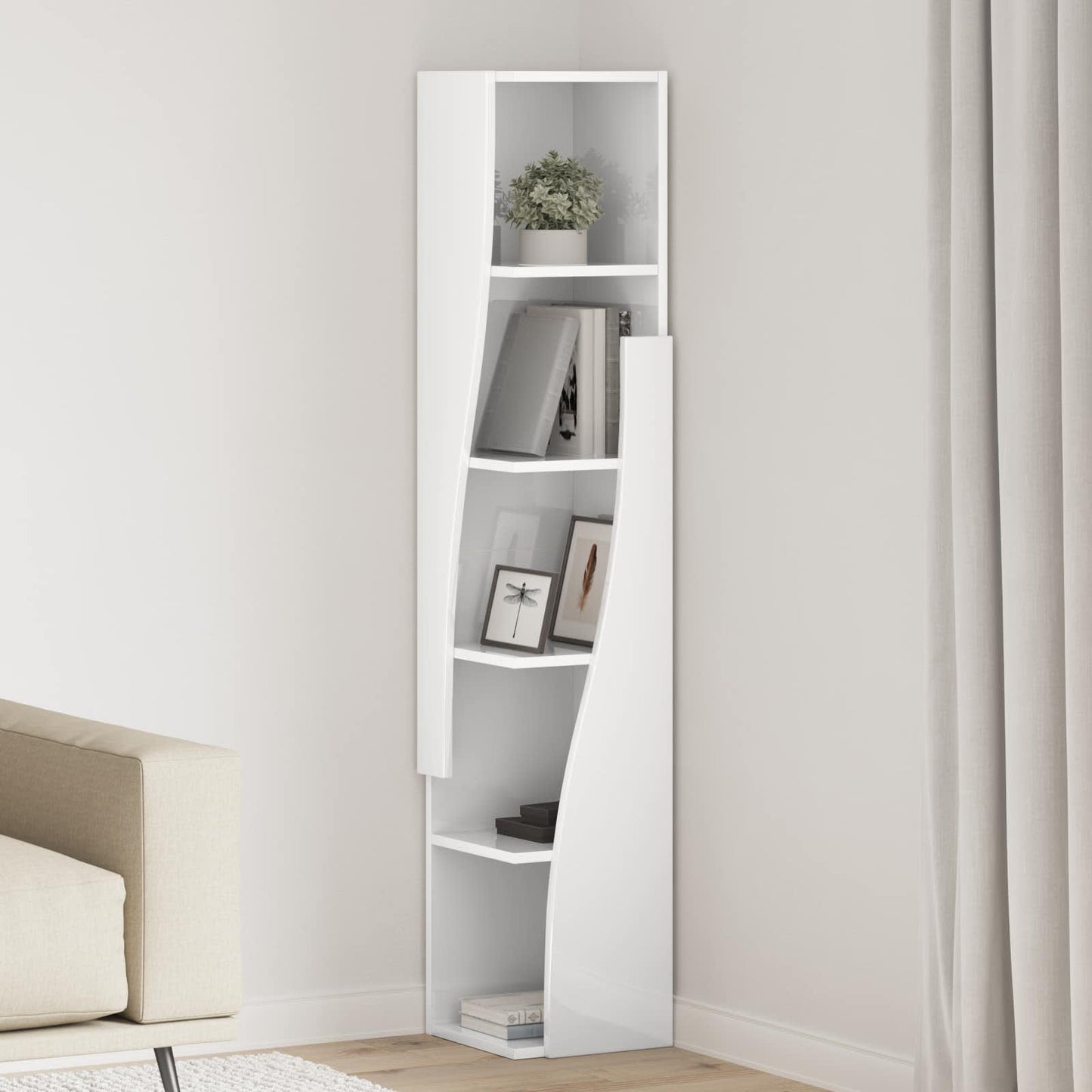 Hjørneskap 27,5x27x140cm Konstruert tre