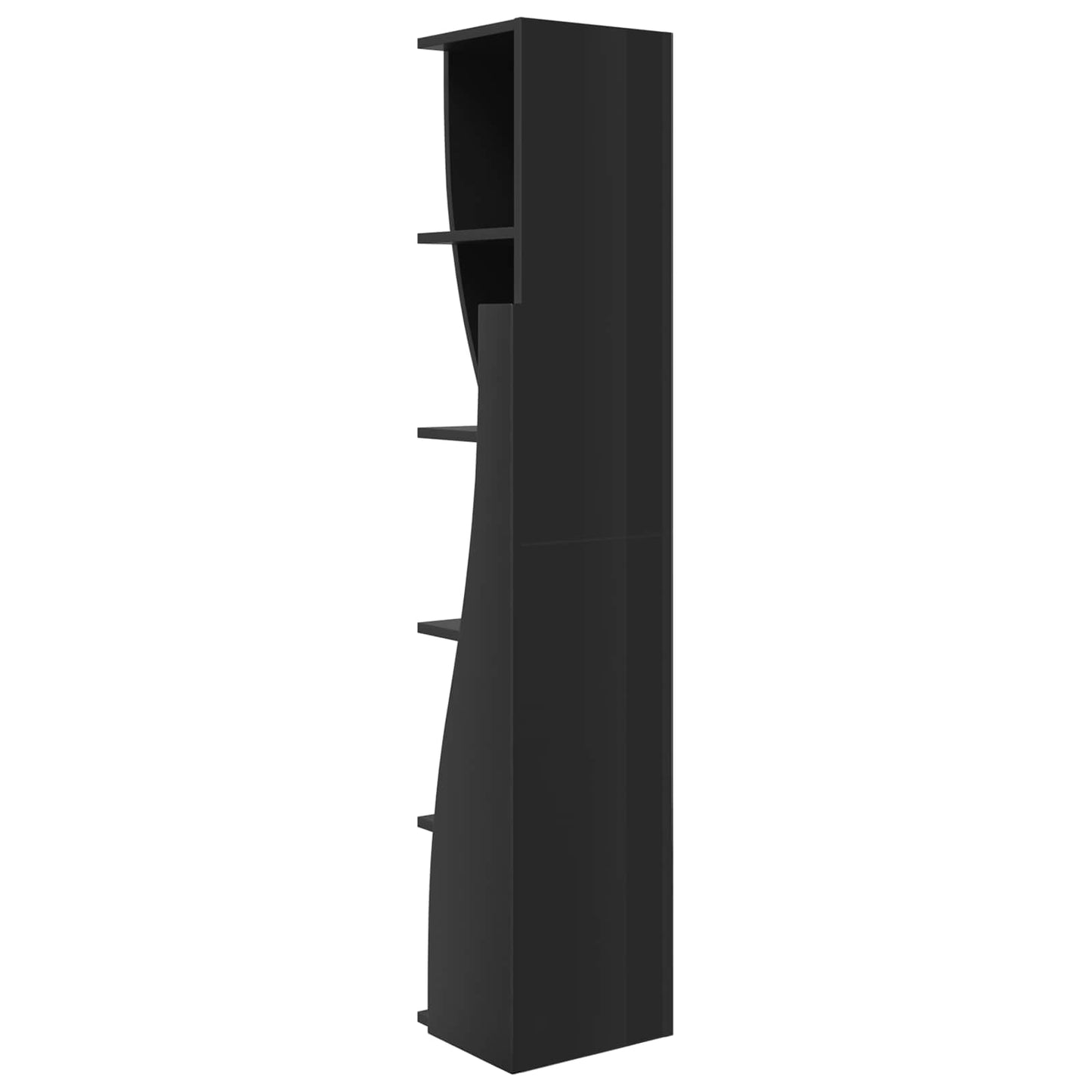 Hjørneskap 27,5x27x140cm Konstruert tre Svart