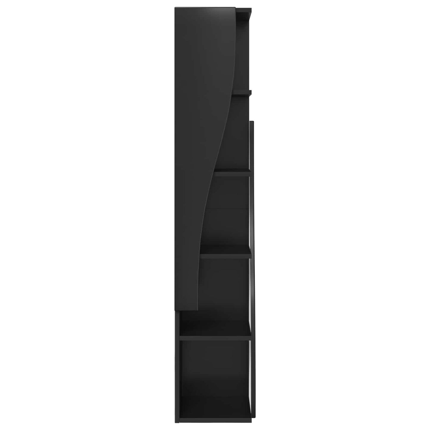 Hjørneskap 27,5x27x140cm Konstruert tre Svart