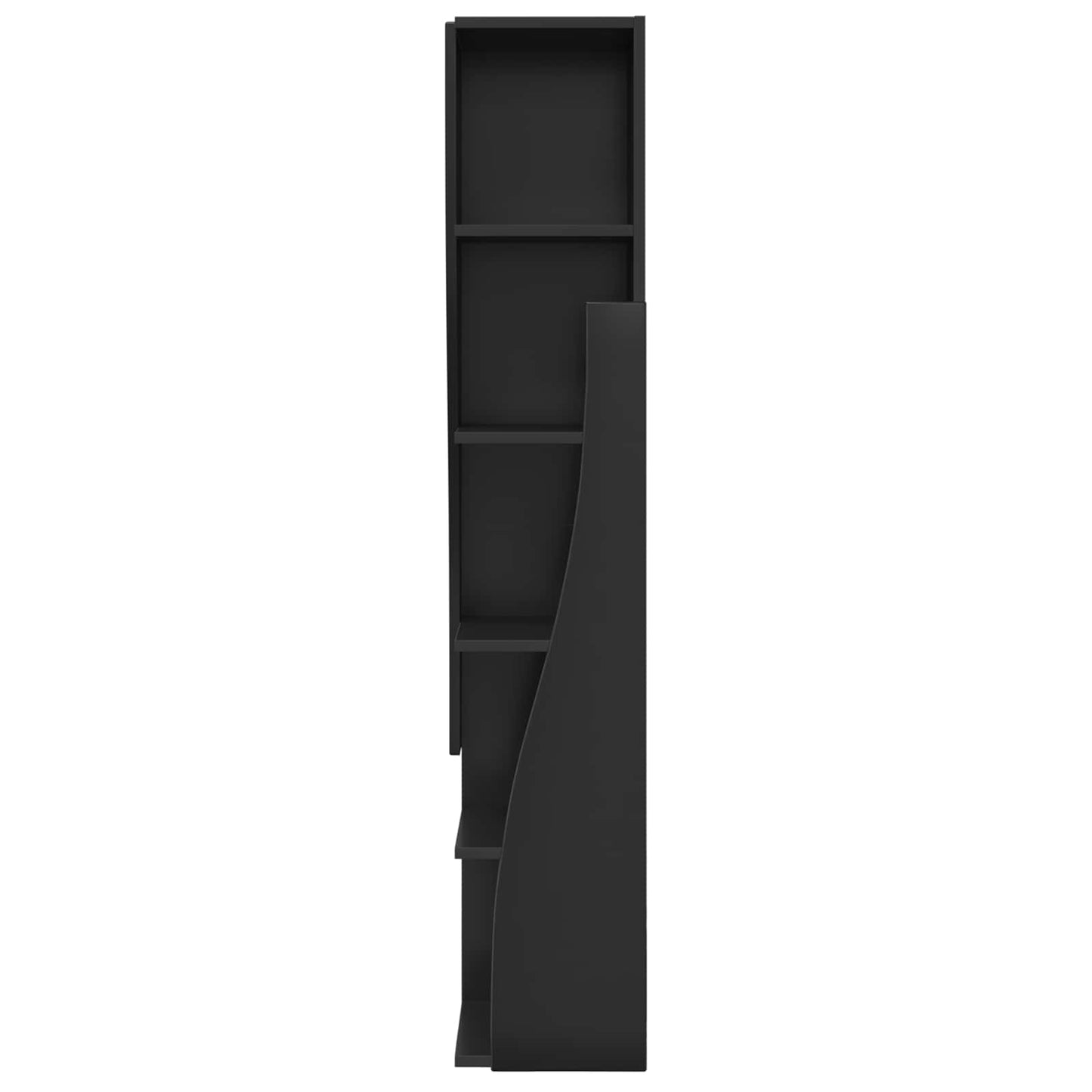 Hjørneskap 27,5x27x140cm Konstruert tre Svart
