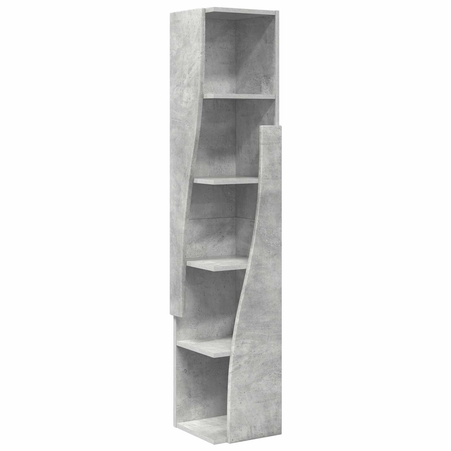 Hjørneskap 27,5x27x140cm Konstruert tre Betonggrå