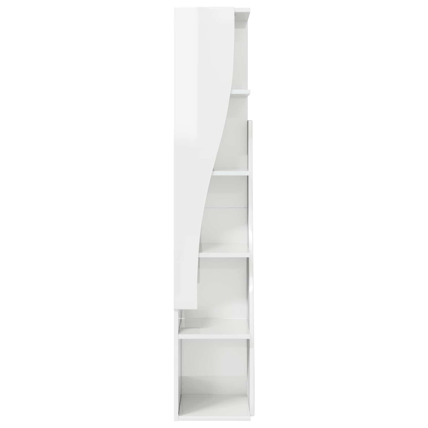 Hjørneskap 27,5x27x140cm Konstruert tre Høyglanset hvit