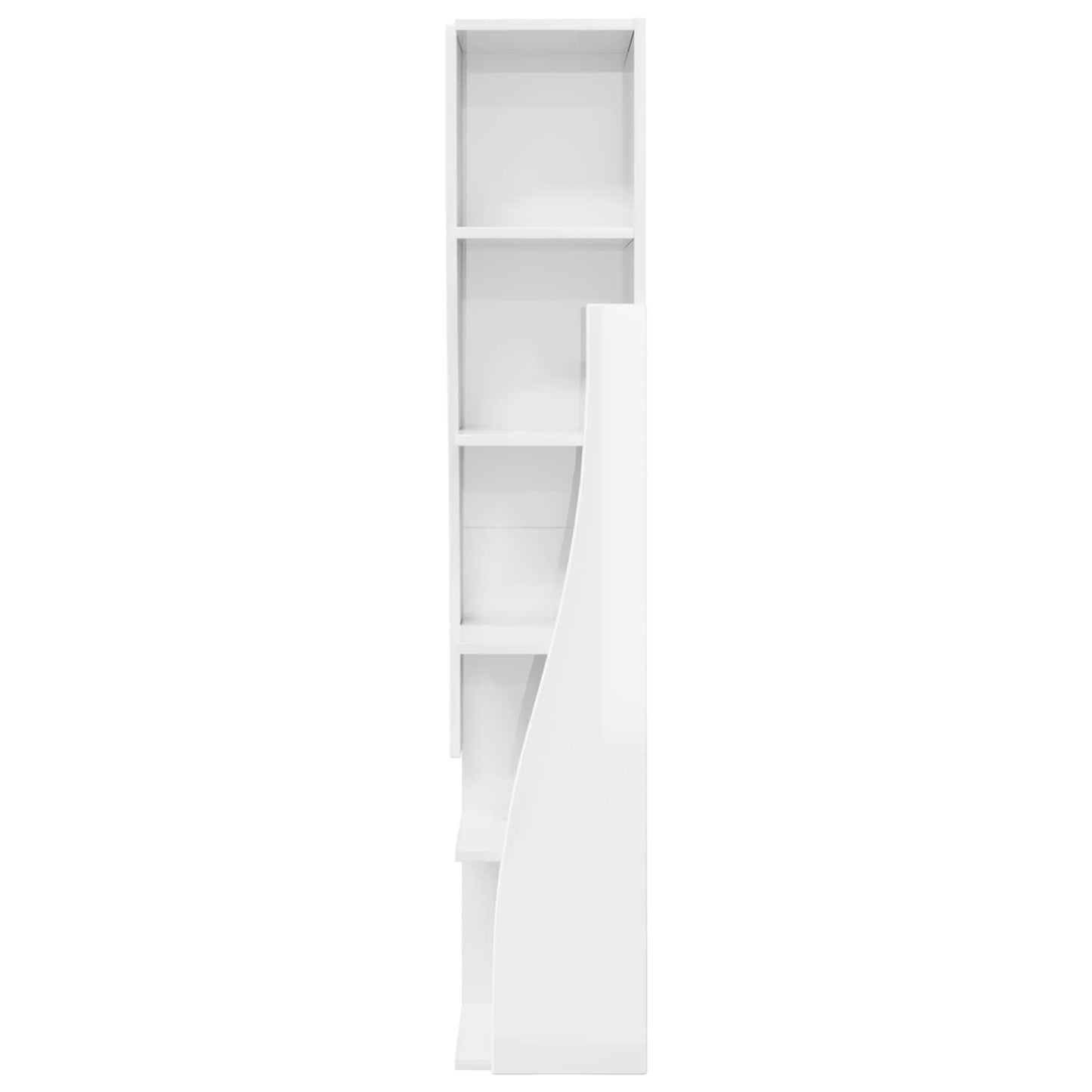 Hjørneskap 27,5x27x140cm Konstruert tre Høyglanset hvit