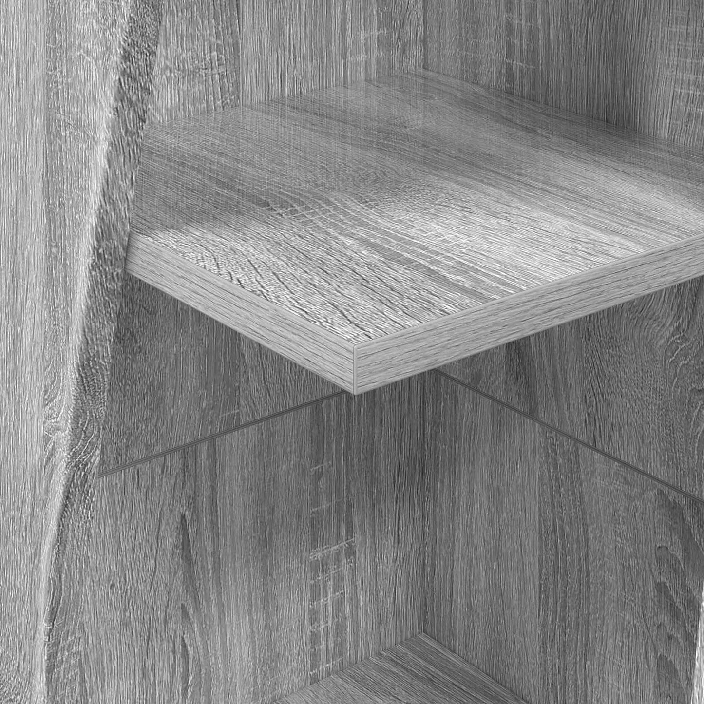 Hjørneskap 27,5x27x140cm Konstruert tre Grå Sonoma