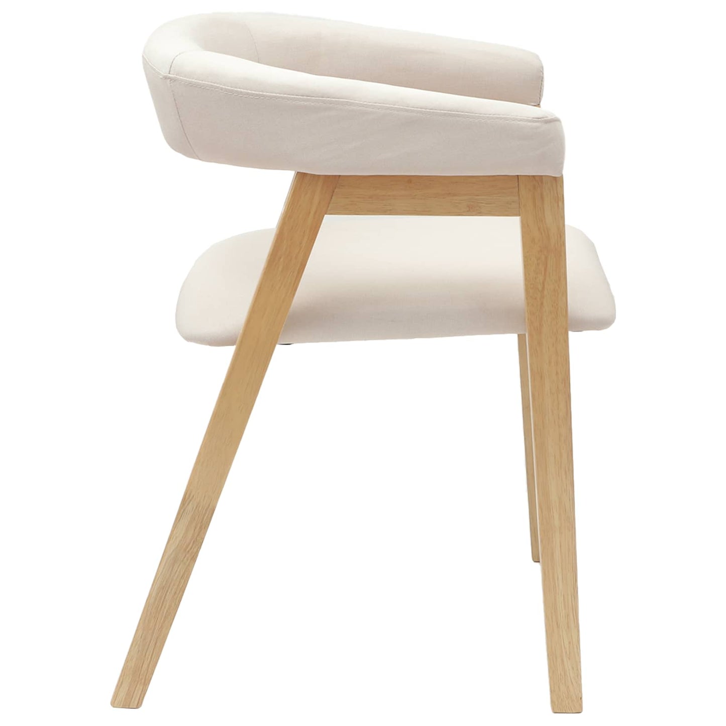 Spisestoler 2 pcs Naturlig 54 x 57 x 73 cm Solid Gummitre