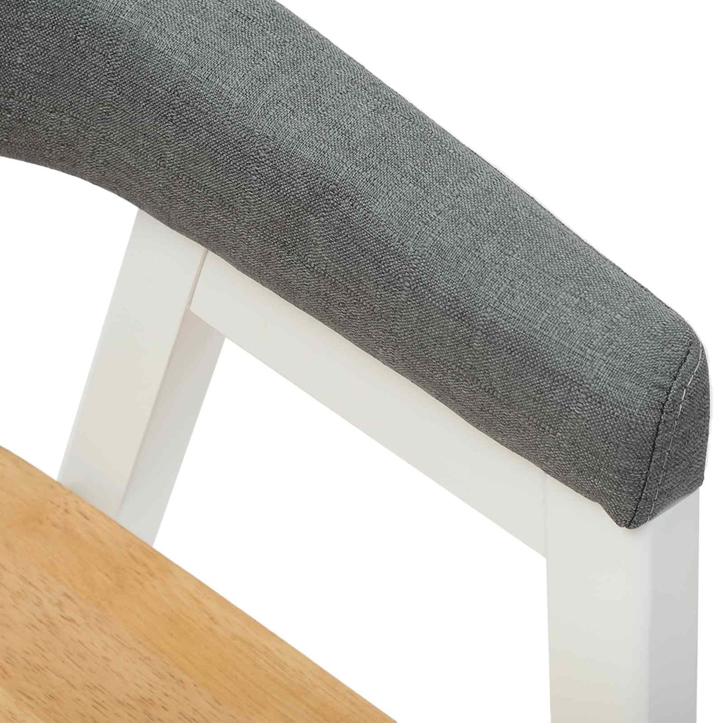 Spisestoler 2 pcs Hvit 54 x 57 x 73 cm Solid Gummitre