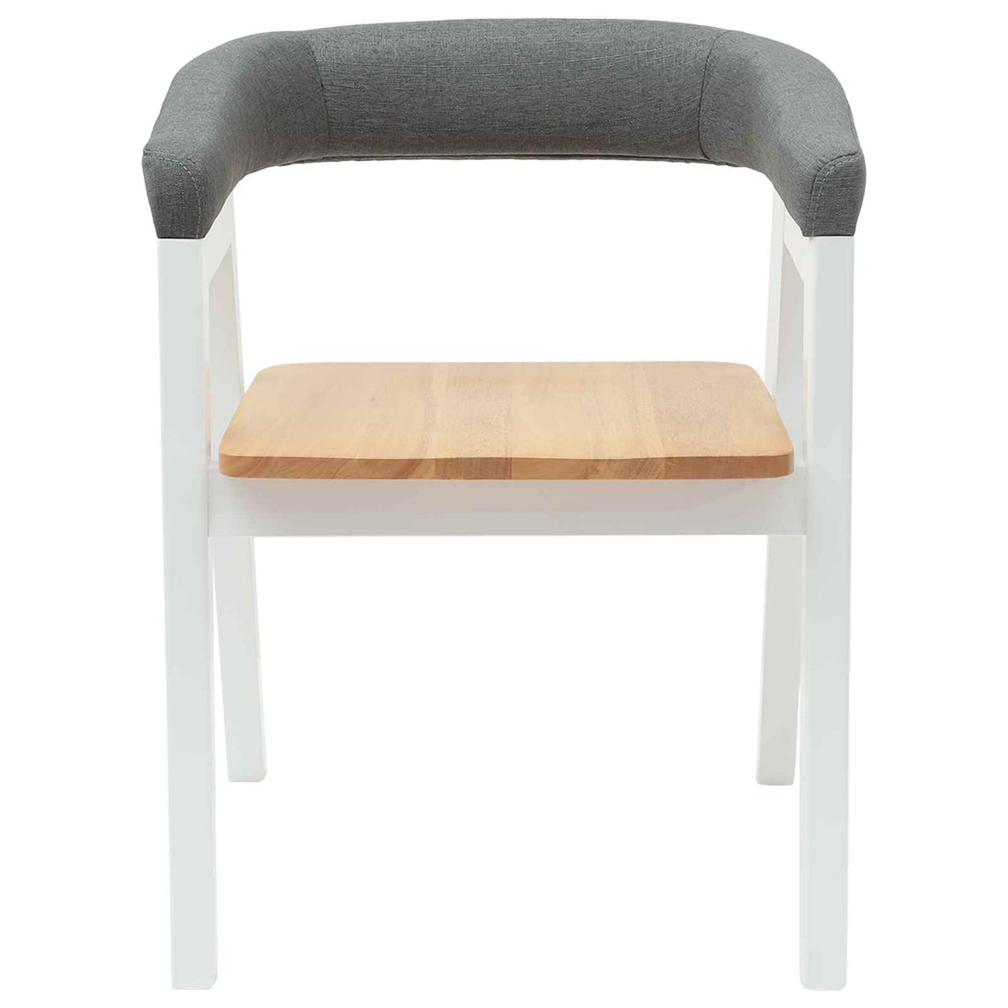 Spisestoler 2 pcs Hvit 54 x 57 x 73 cm Solid Gummitre