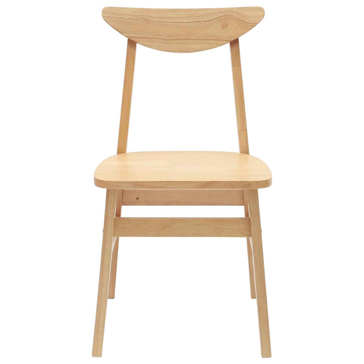 Spisestoler 2 pcs Naturlig 42 x 47.5 x 81 cm Solid Gummitre