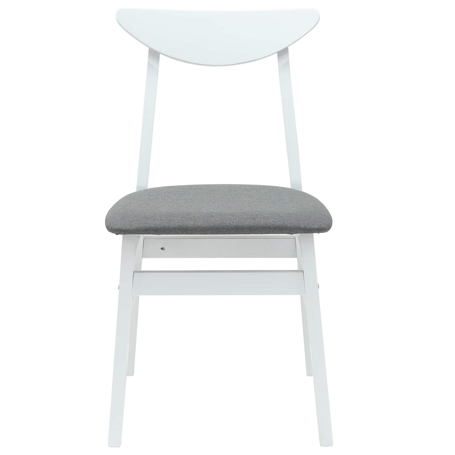Spisestoler 2 pcs Hvit 42 x 47.5 x 81 cm Solid Gummitre