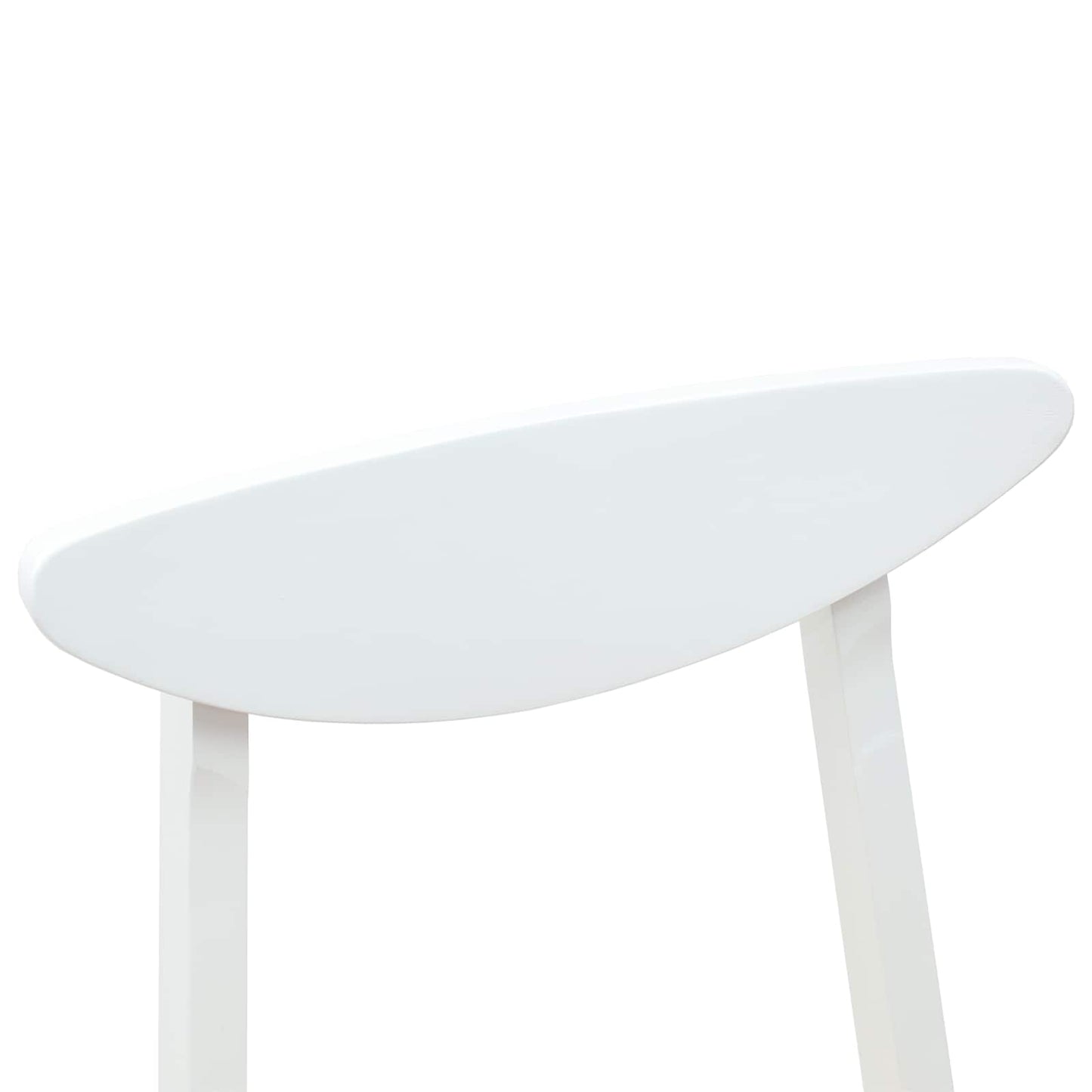 Spisestoler 2 pcs Hvit 42 x 47.5 x 81 cm Solid Gummitre
