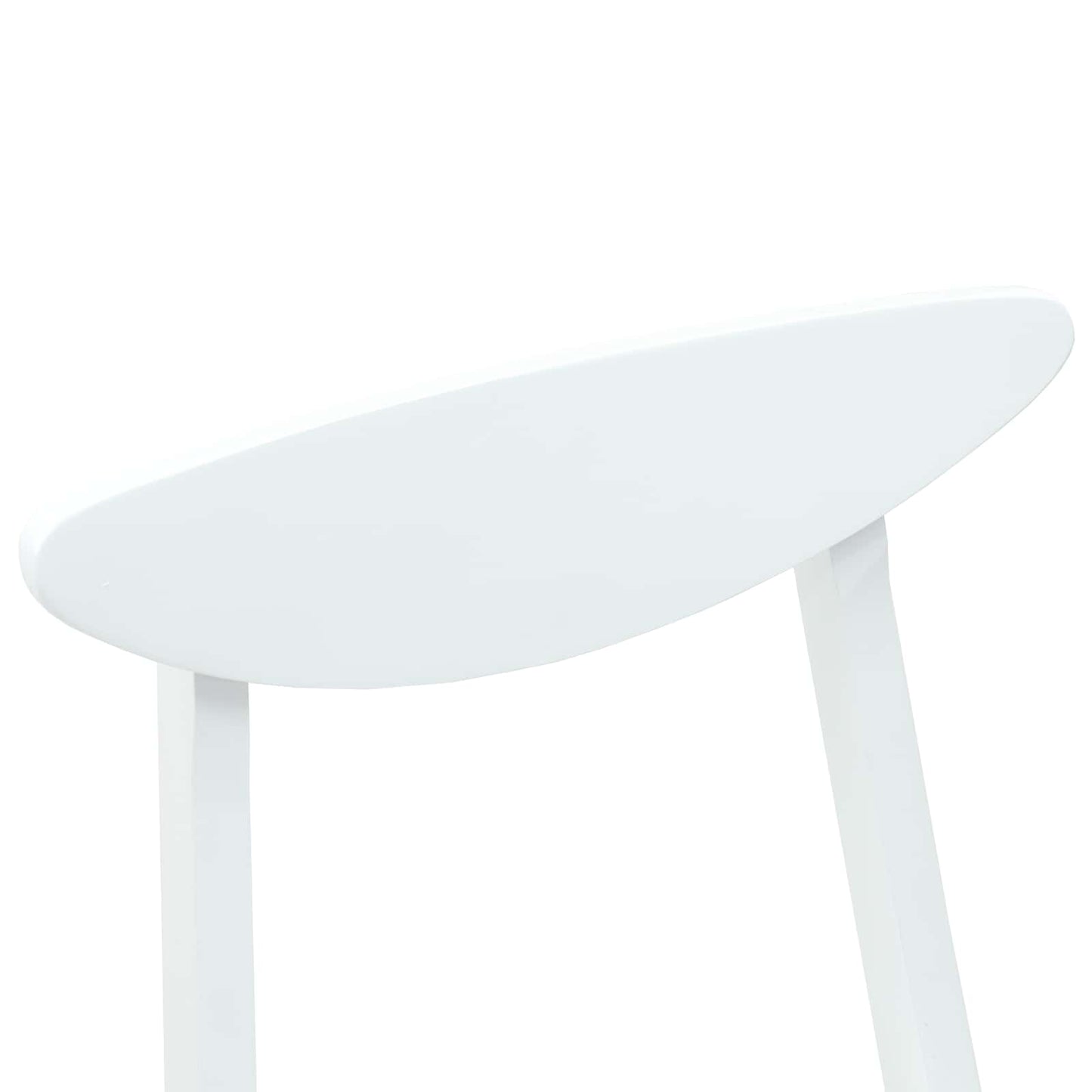 Spisestoler 2 pcs Hvit 42 x 47.5 x 81 cm Solid Gummitre