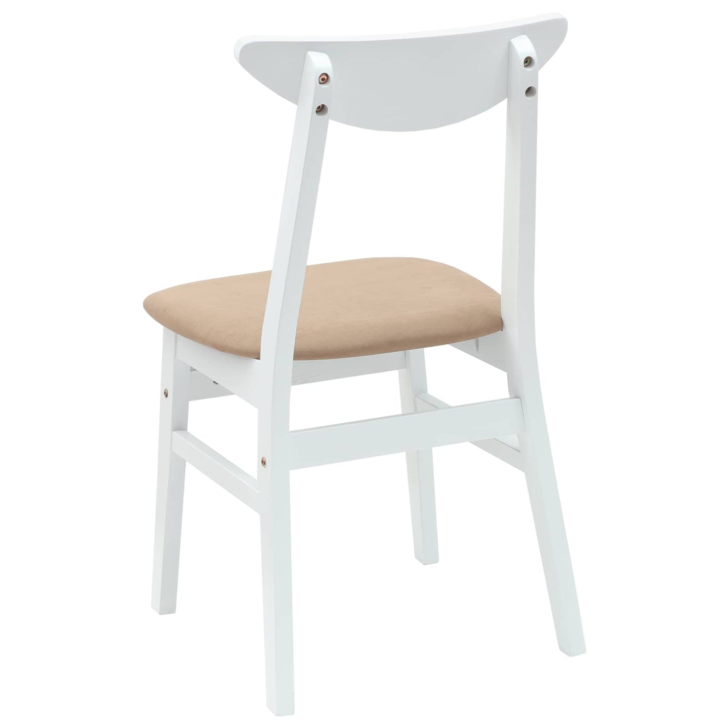 Spisestoler 2 pcs Hvit 42 x 47.5 x 81 cm Solid Gummitre