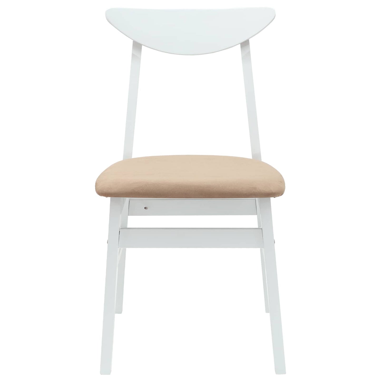 Spisestoler 2 pcs Hvit 42 x 47.5 x 81 cm Solid Gummitre