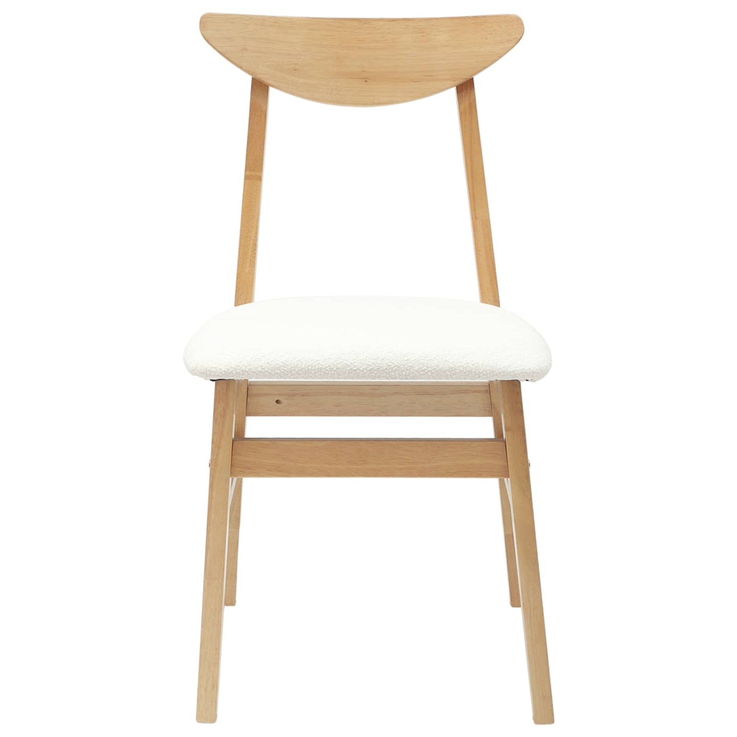Spisestoler 2 pcs Naturlig 42 x 47.5 x 81 cm Solid Gummitre