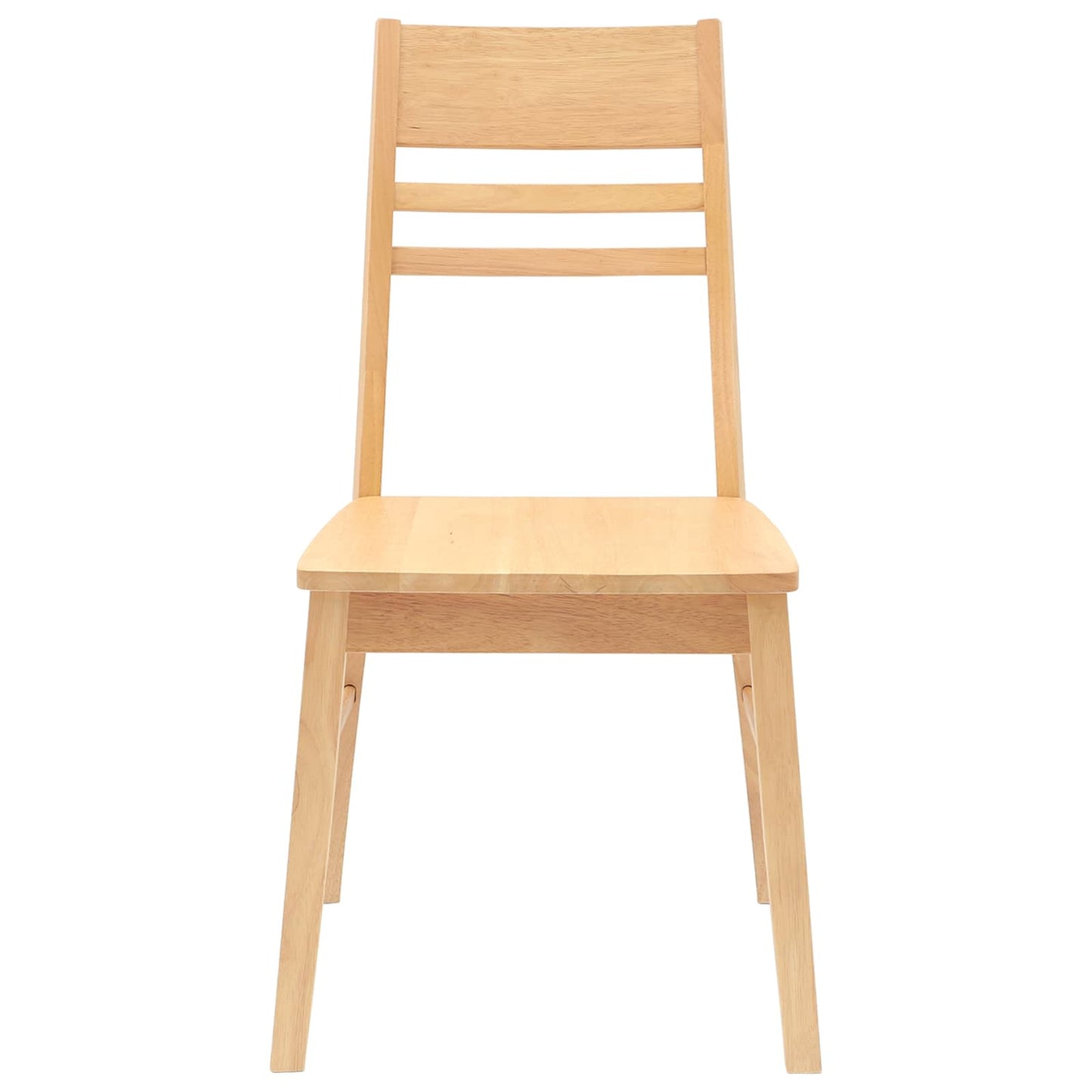 Spisestoler 2 pcs Naturlig 43 x 54 x 89 cm Solid Gummitre