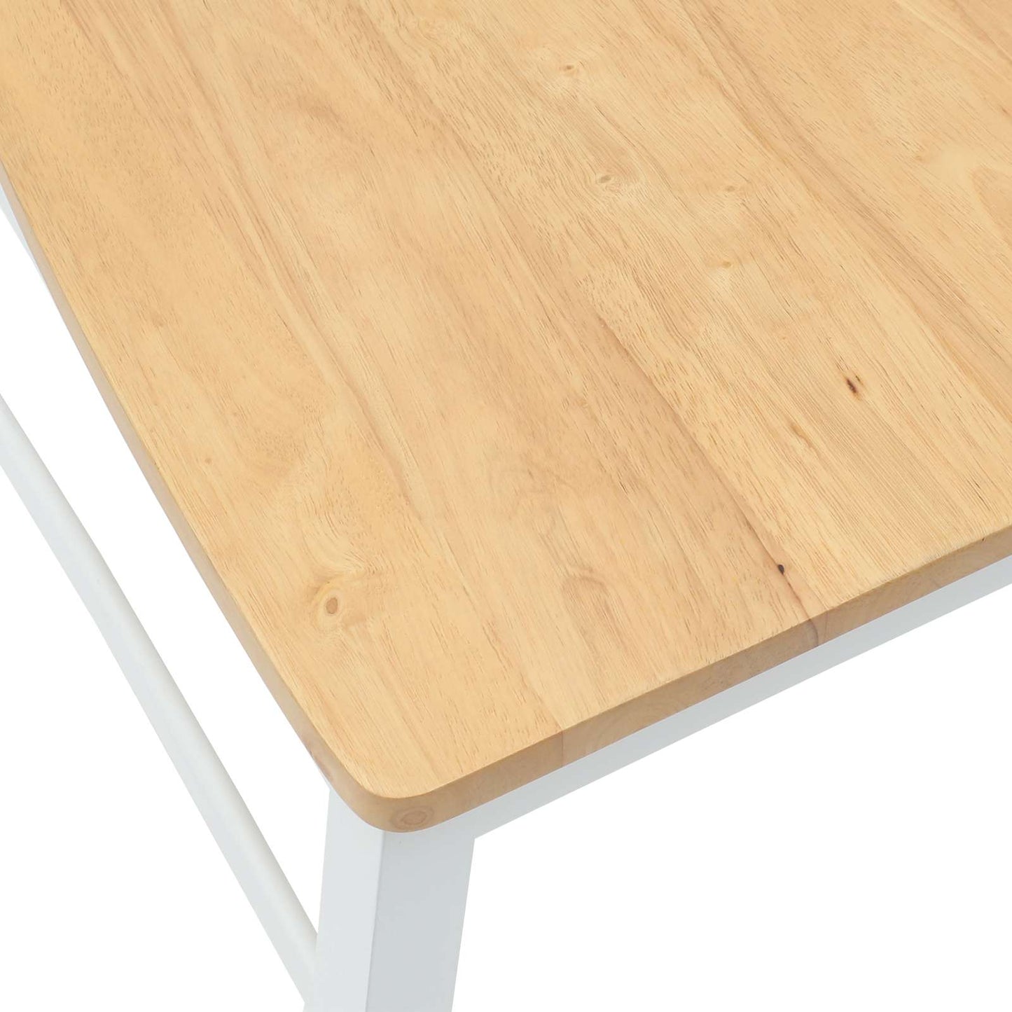 Spisestoler 2 pcs Hvit 43 x 54 x 89 cm Solid Gummitre
