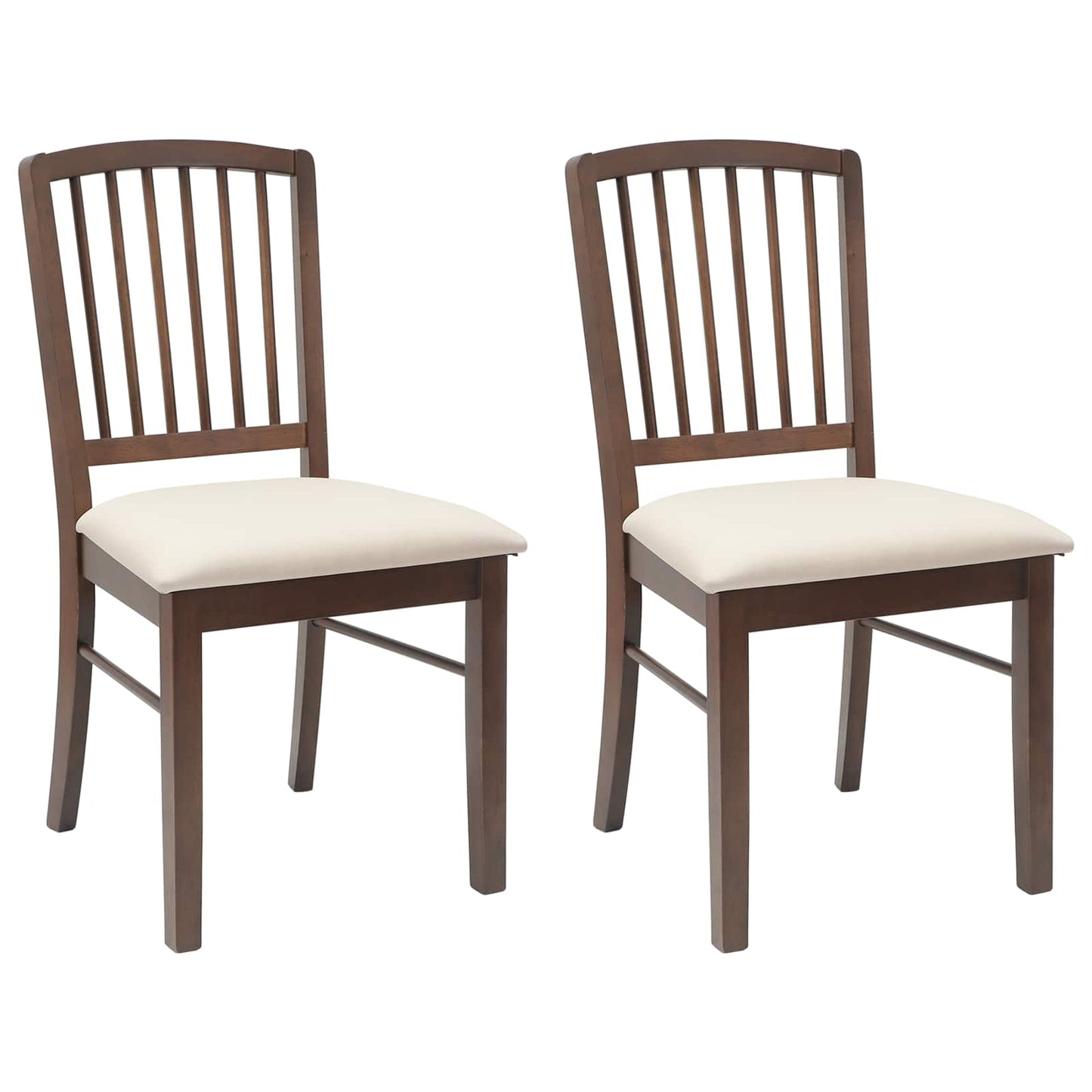 Spisestoler 2 pcs Lys Brun 50 x 52,5 x 91 cm Solid Gummitre