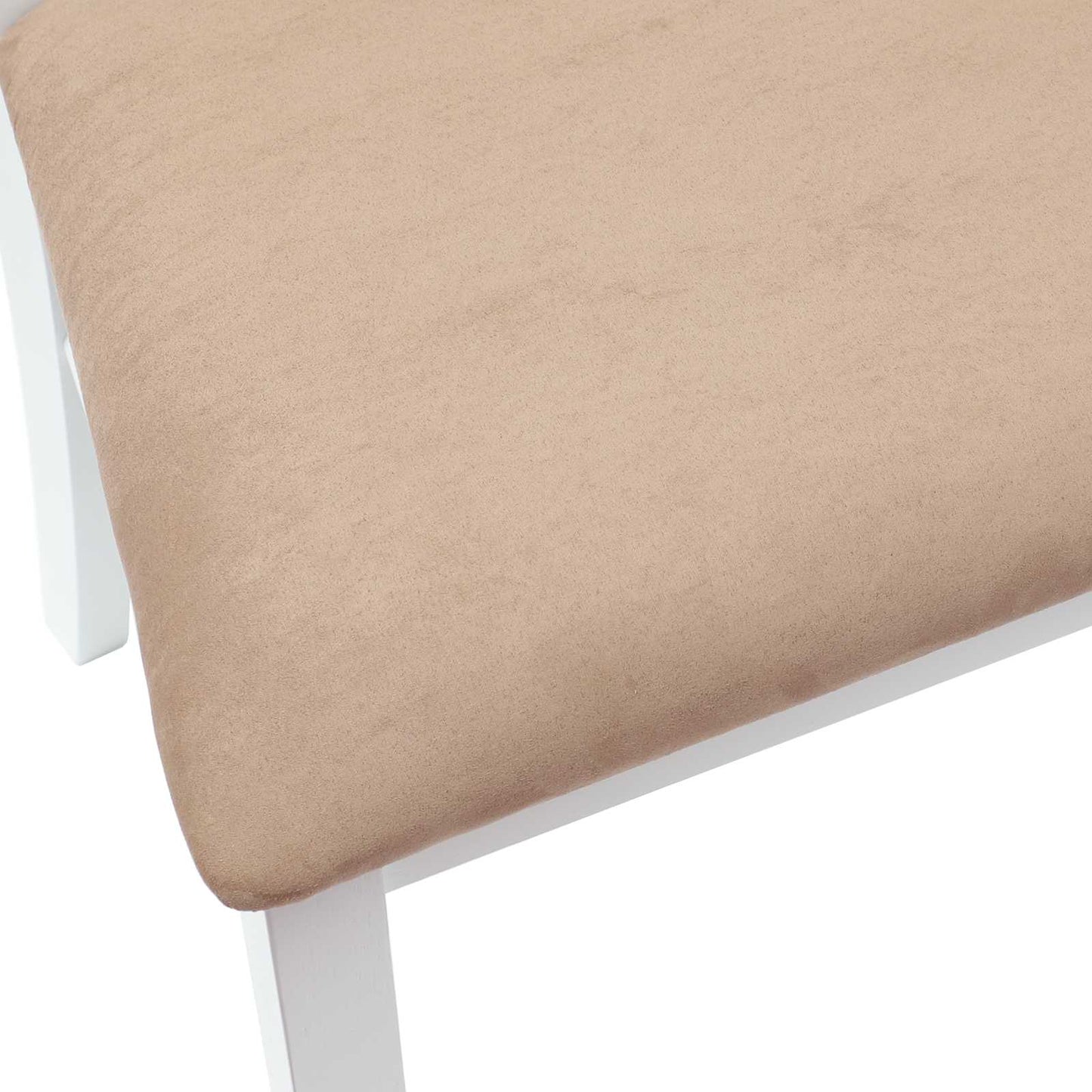 Spisestoler 2 stk. Solid Gummitre Hvit 50 x 52,5 x 91 cm