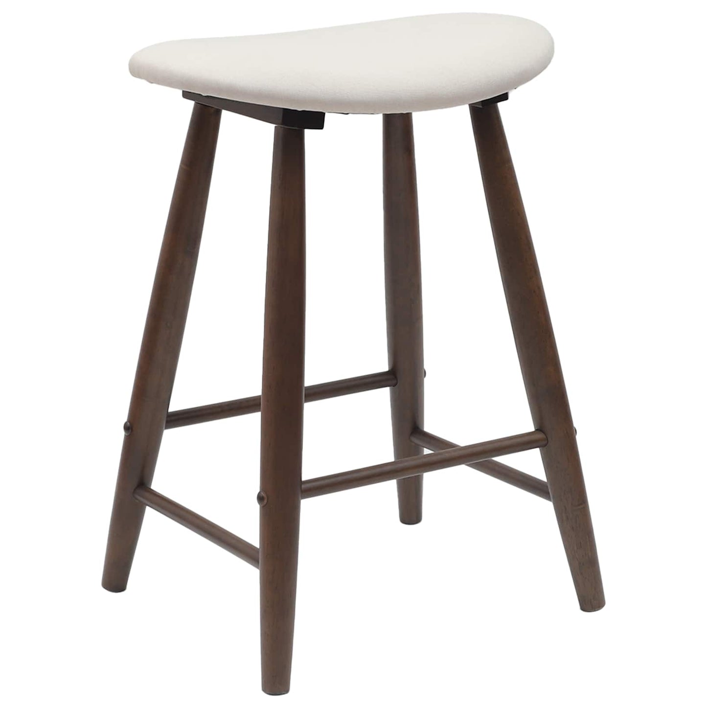 Spisestoler 2 stk. Solid Gummitre Lys Brun 46 x 37 x 63 cm