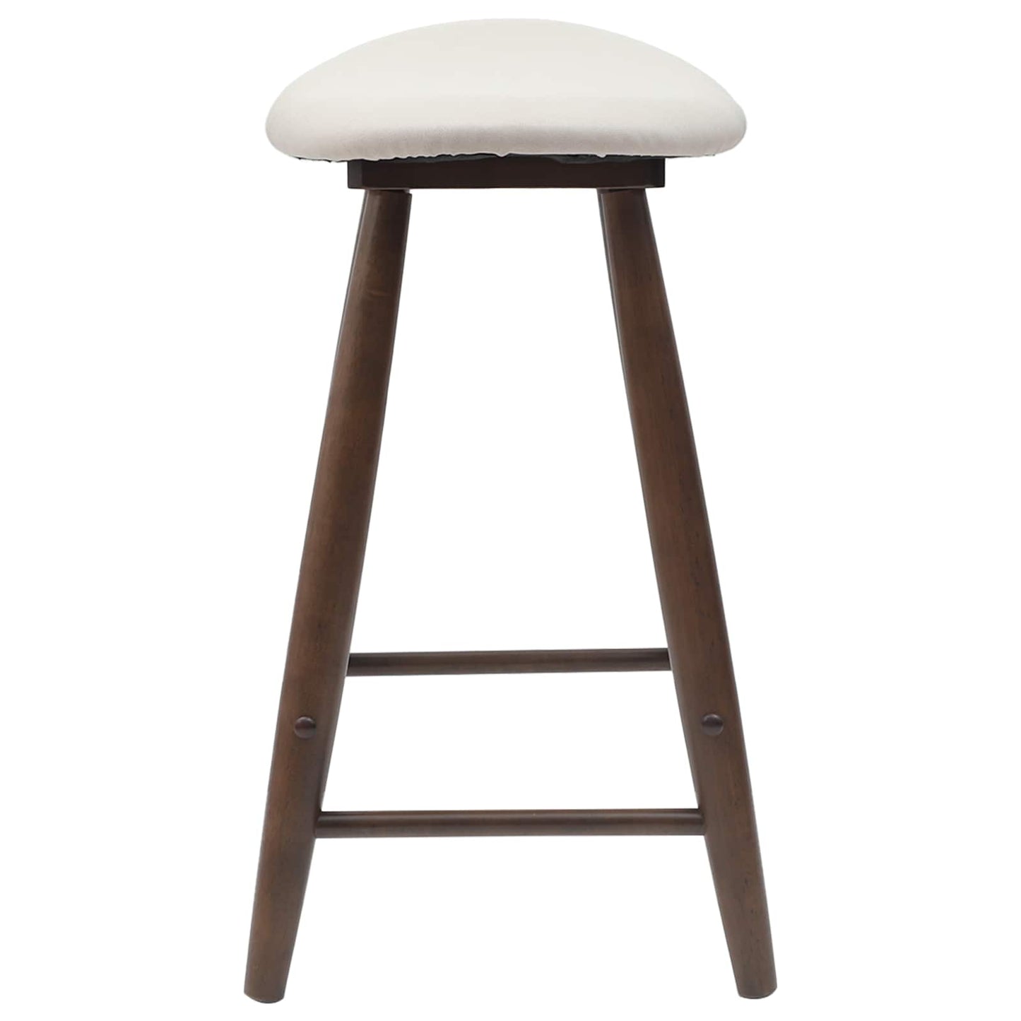 Spisestoler 2 stk. Solid Gummitre Lys Brun 46 x 37 x 63 cm