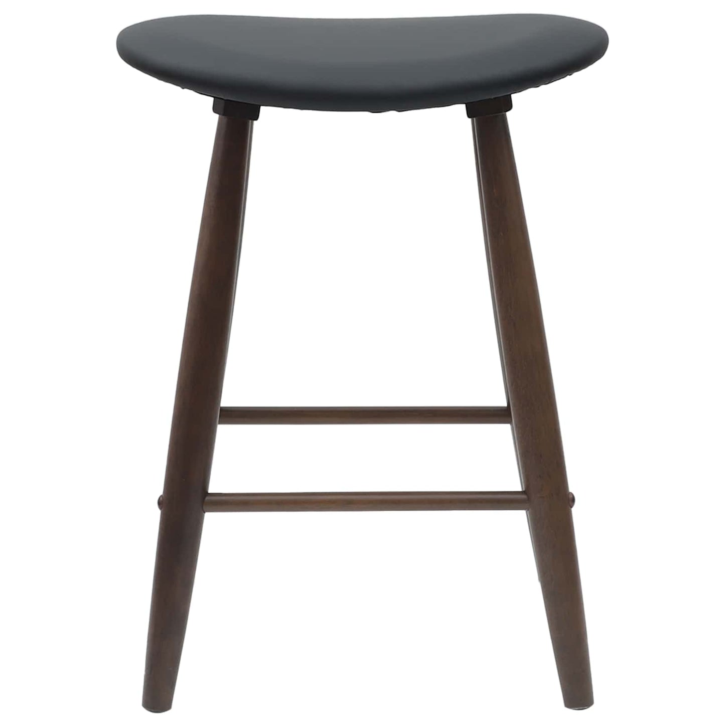 Spisestoler 2 stk. Solid Gummitre Lys Brun 46 x 37 x 63 cm