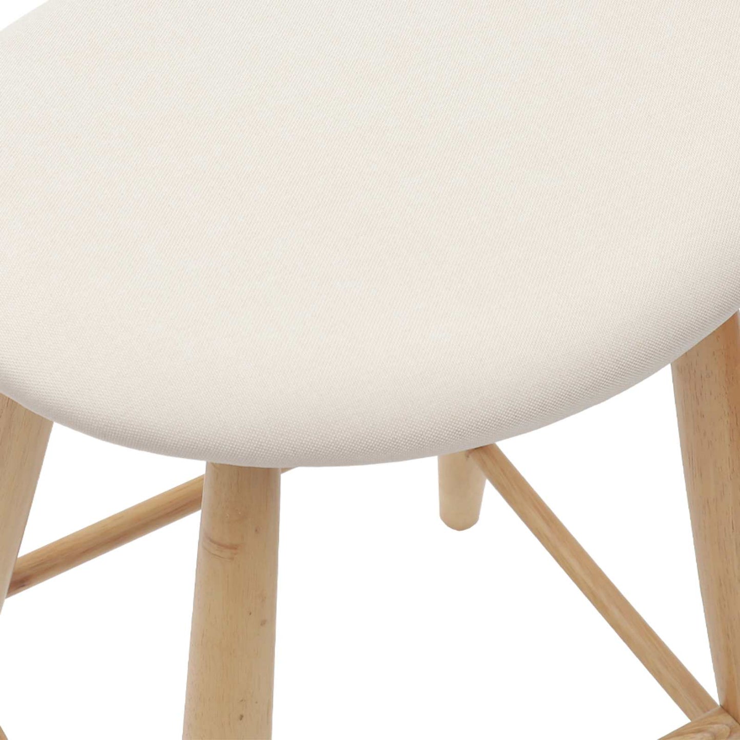 Spisestoler 2 pcs Naturlig 46 x 37 x 63 cm Solid Gummitre