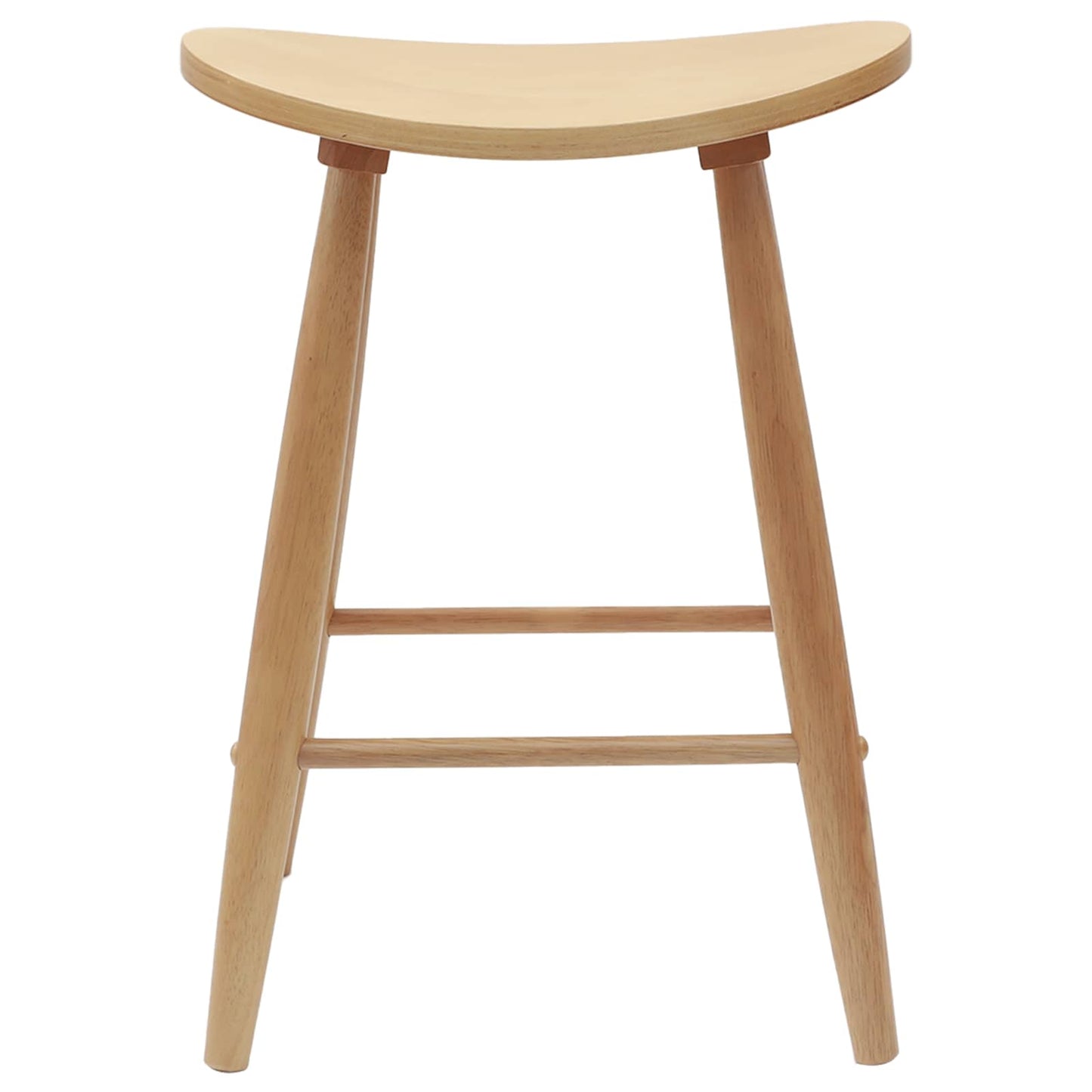 Spisestoler 2 pcs Naturlig 46 x 37 x 63 cm Solid Gummitre