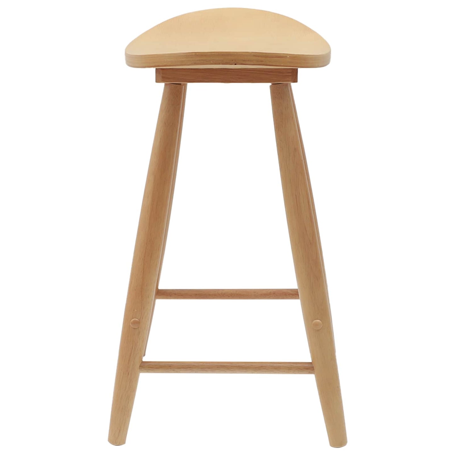 Spisestoler 2 pcs Naturlig 46 x 37 x 63 cm Solid Gummitre