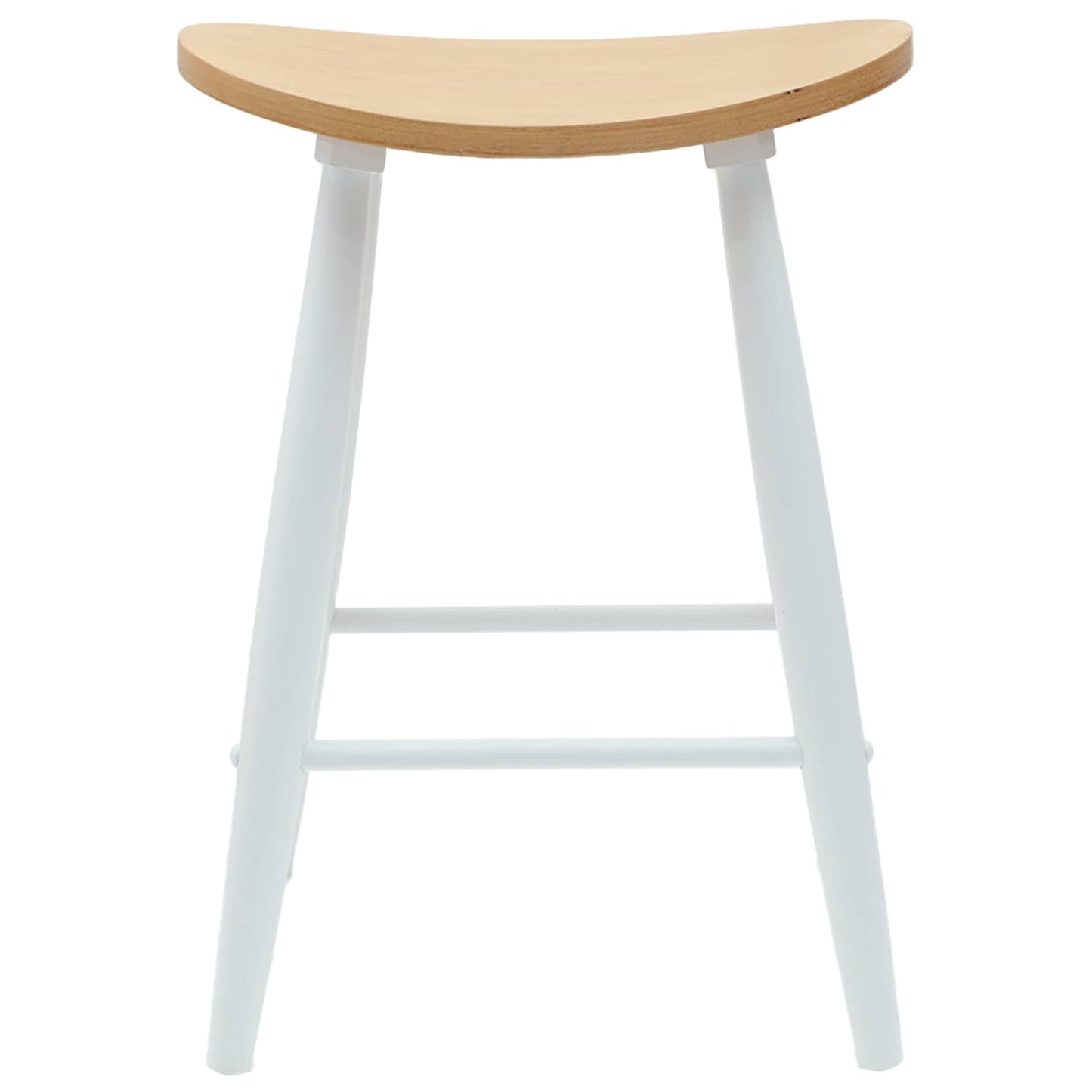 Spisestoler 2 pcs Hvit 46 x 37 x 63 cm Solid Gummitre vidaXL
