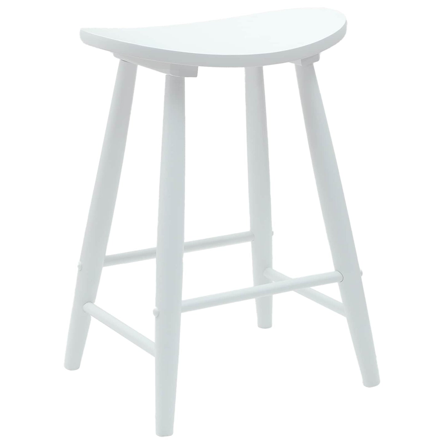 Spisestoler 2 pcs Hvit 46 x 37 x 63 cm Solid Gummitre vidaXL