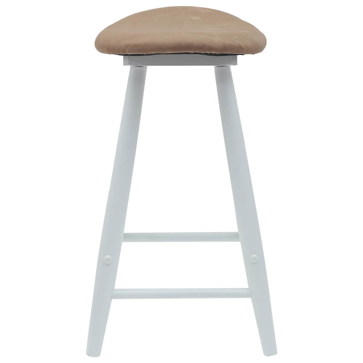 Spisestoler 2 pcs Hvit 46 x 37 x 63 cm Solid Gummitre vidaXL