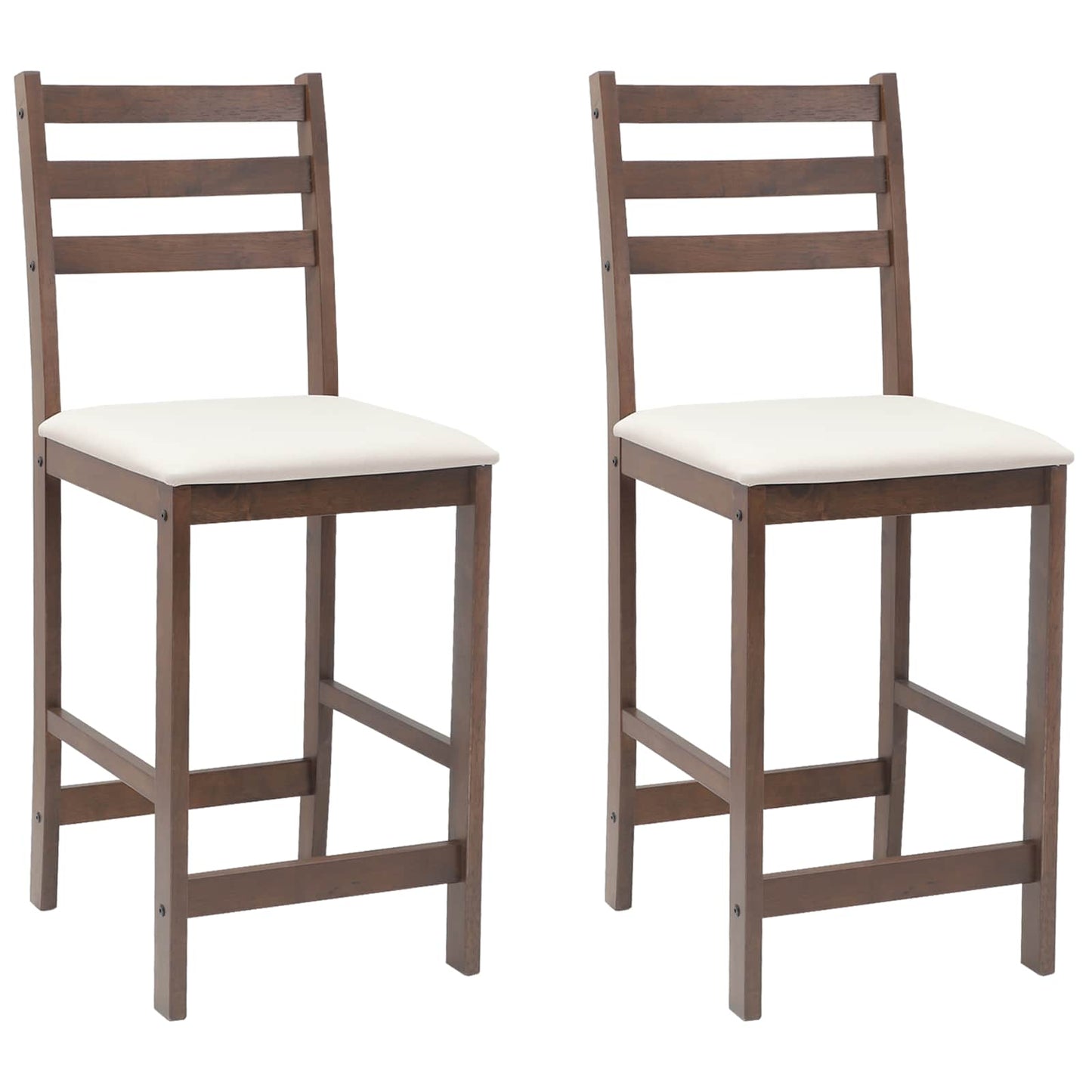 Spisestoler 2 pcs Lys Brun 40 x 47,5 x 99,5 cm Solid Gummitre vidaXL