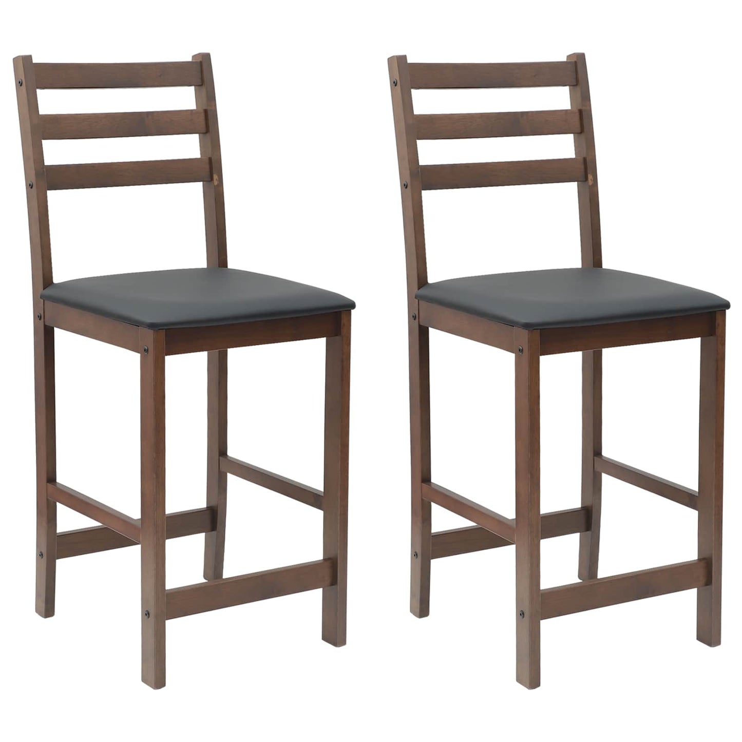 Spisestoler 2 pcs Lys Brun 40 x 47,5 x 99,5 cm Solid Gummitre vidaXL