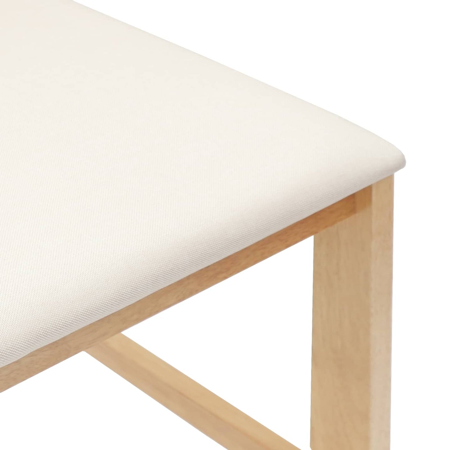 Spisestoler 2 pcs Naturlig 40 x 47,5 x 99,5 cm Solid Gummitre vidaXL