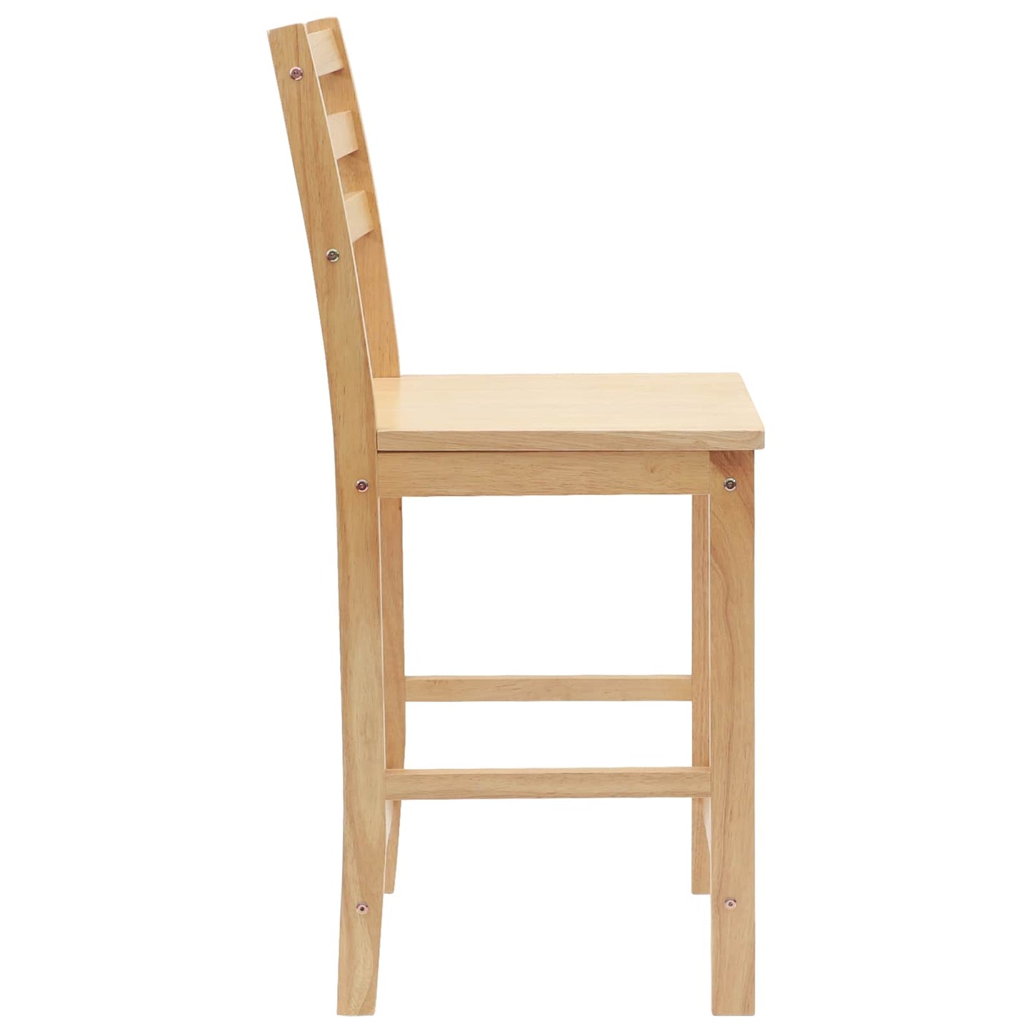 Spisestoler 2 pcs Naturlig 40 x 47,5 x 99,5 cm Solid Gummitre vidaXL