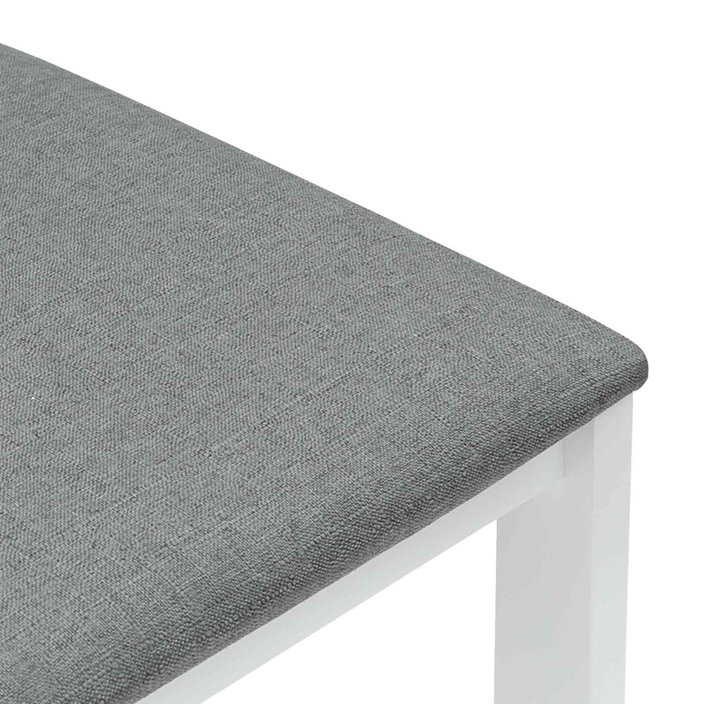 Spisestoler 2 pcs Hvit 40 x 47,5 x 99,5 cm Solid Gummitre vidaXL