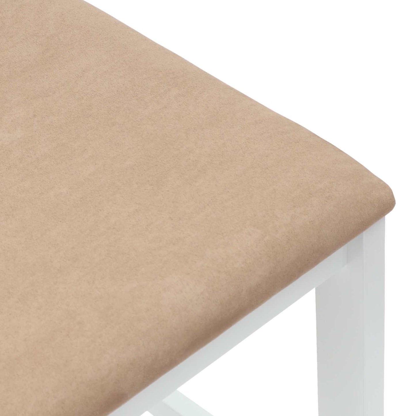 Spisestoler 2 pcs Hvit 40 x 47,5 x 99,5 cm Solid Gummitre vidaXL