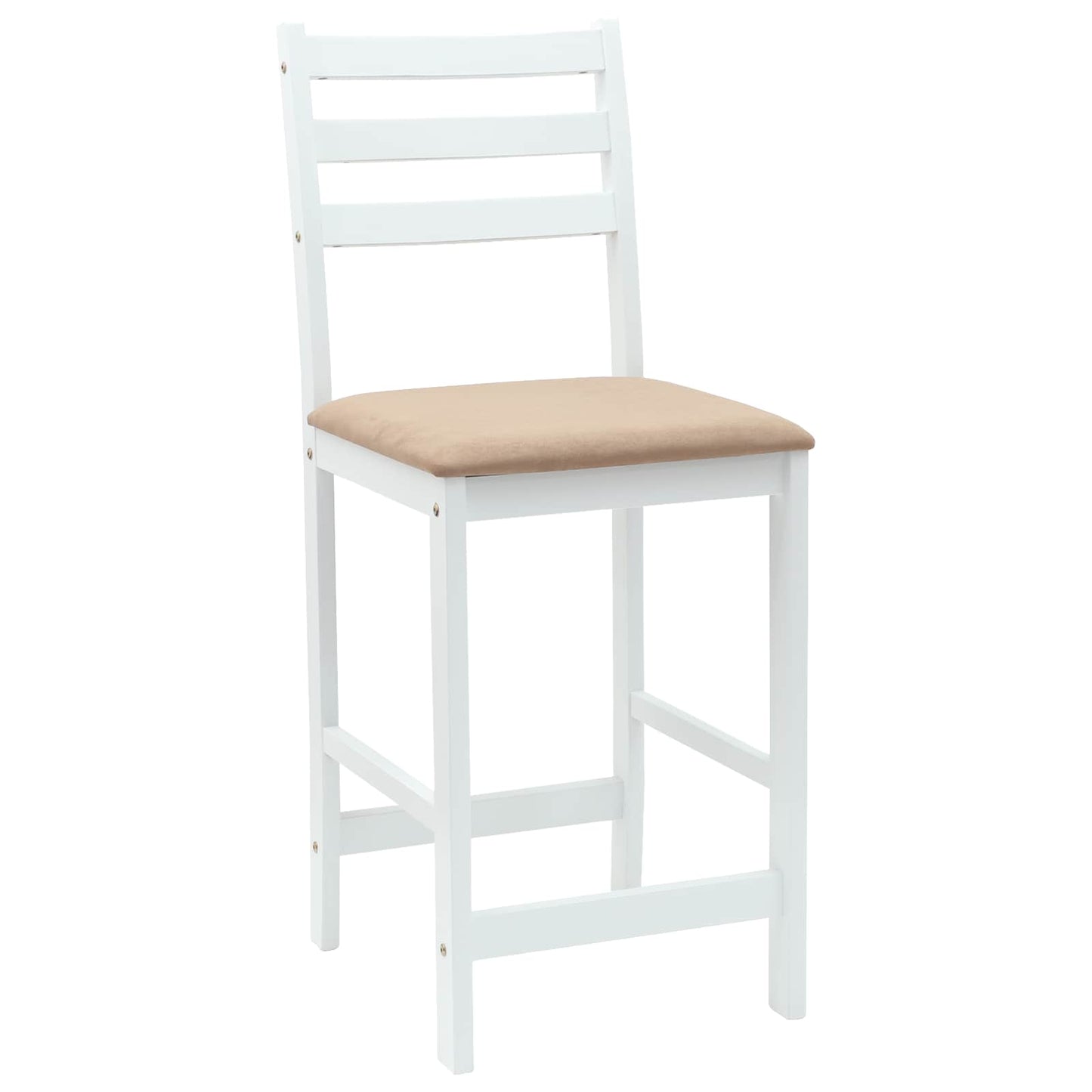Spisestoler 2 pcs Hvit 40 x 47,5 x 99,5 cm Solid Gummitre vidaXL