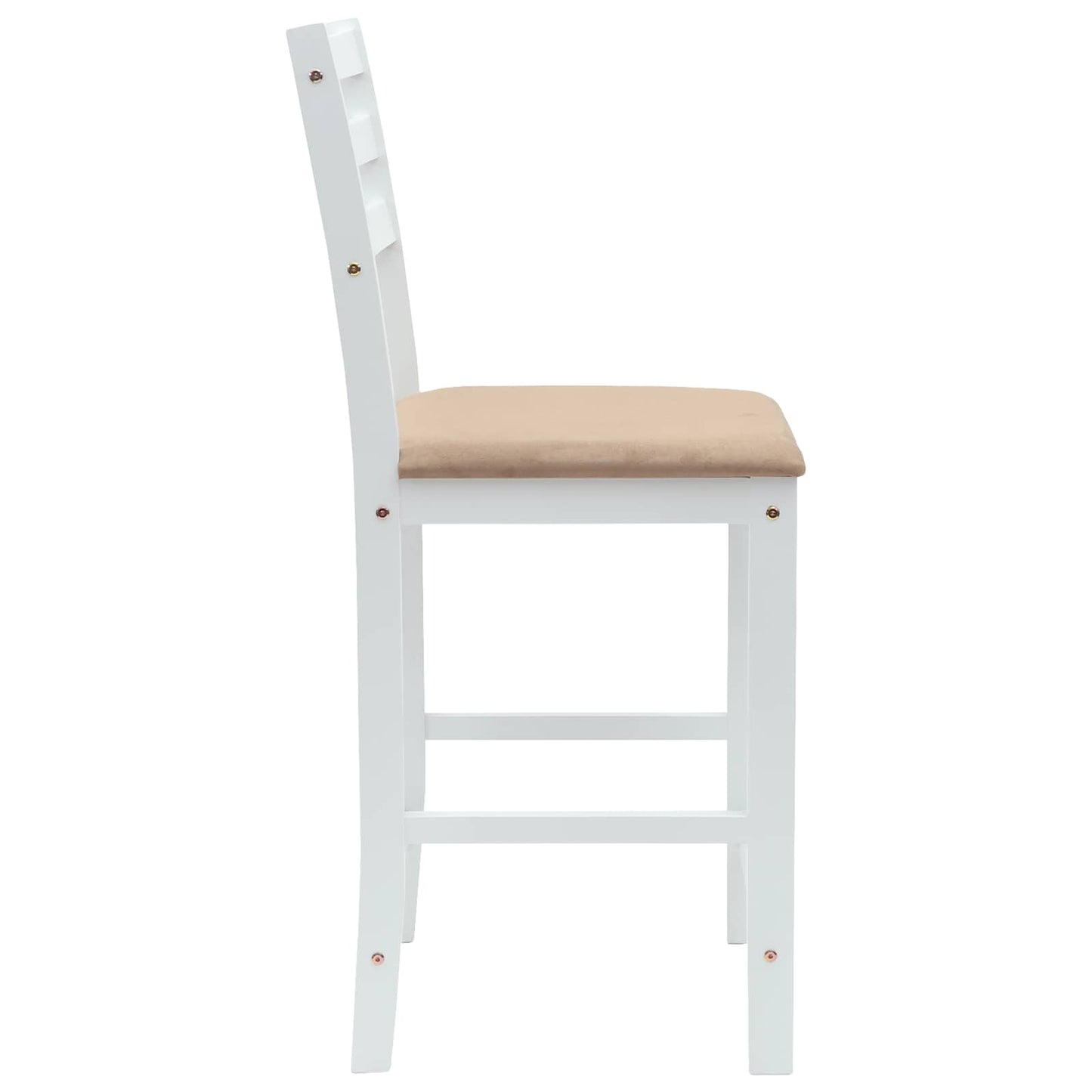 Spisestoler 2 pcs Hvit 40 x 47,5 x 99,5 cm Solid Gummitre vidaXL