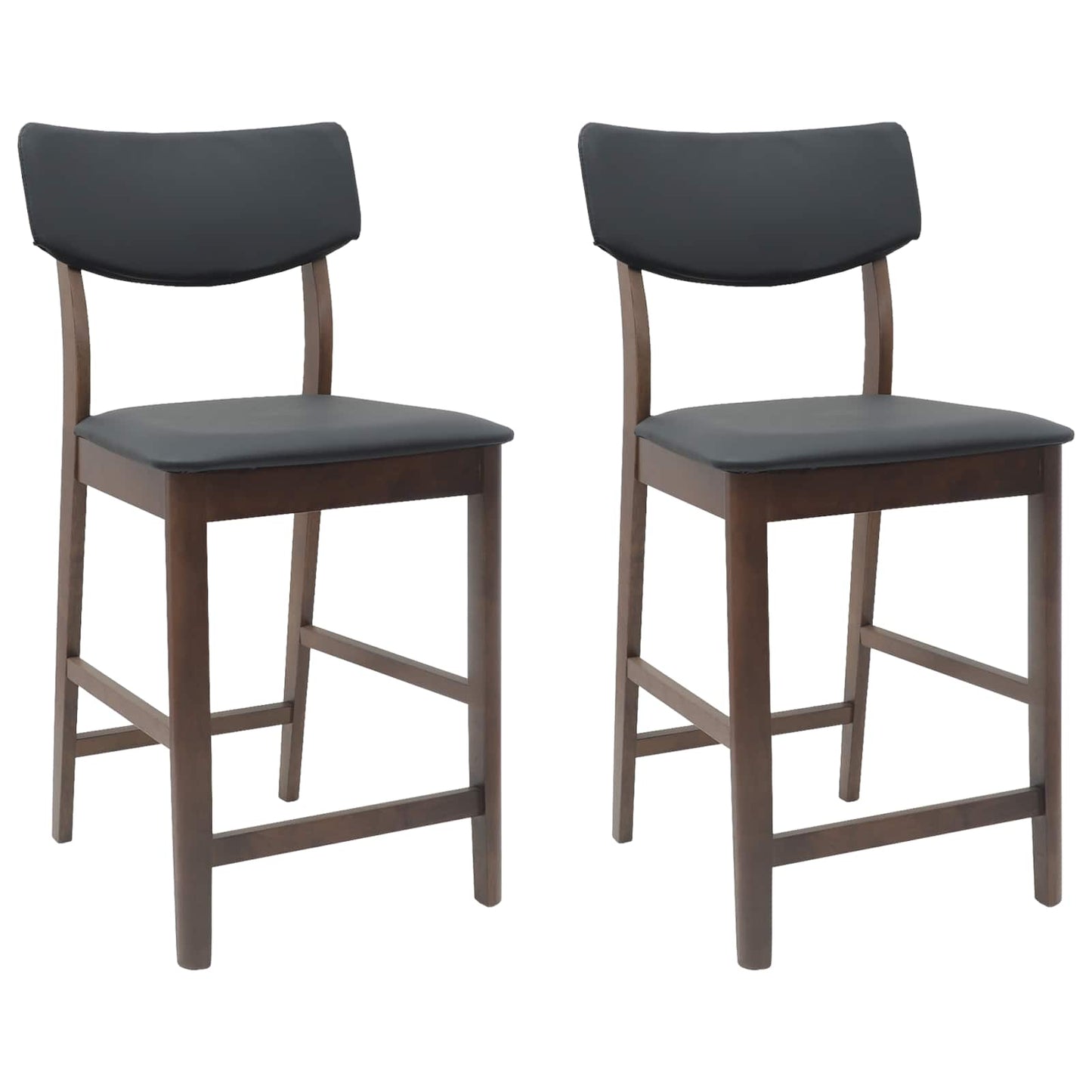 Spisestoler 2 pcs Lys Brun 48 x 49 x 95 cm Solid Gummitre vidaXL