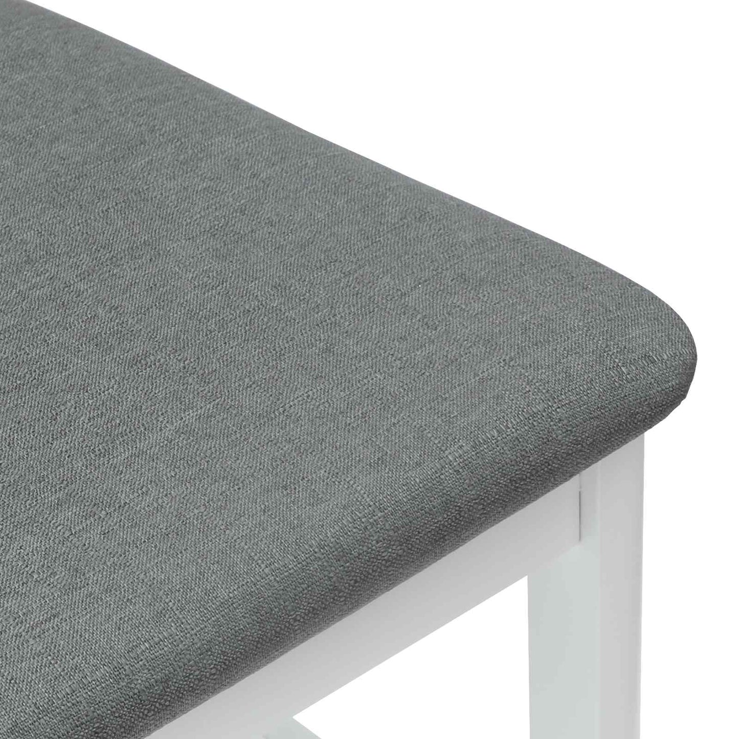 Spisestoler 2 pcs Hvit 48 x 49 x 95 cm Solid Gummitre vidaXL