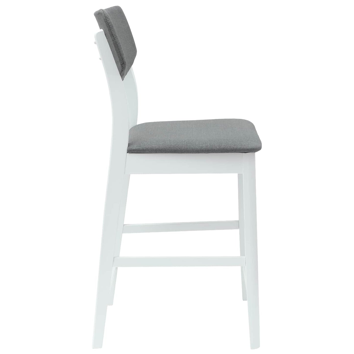 Spisestoler 2 pcs Hvit 48 x 49 x 95 cm Solid Gummitre vidaXL