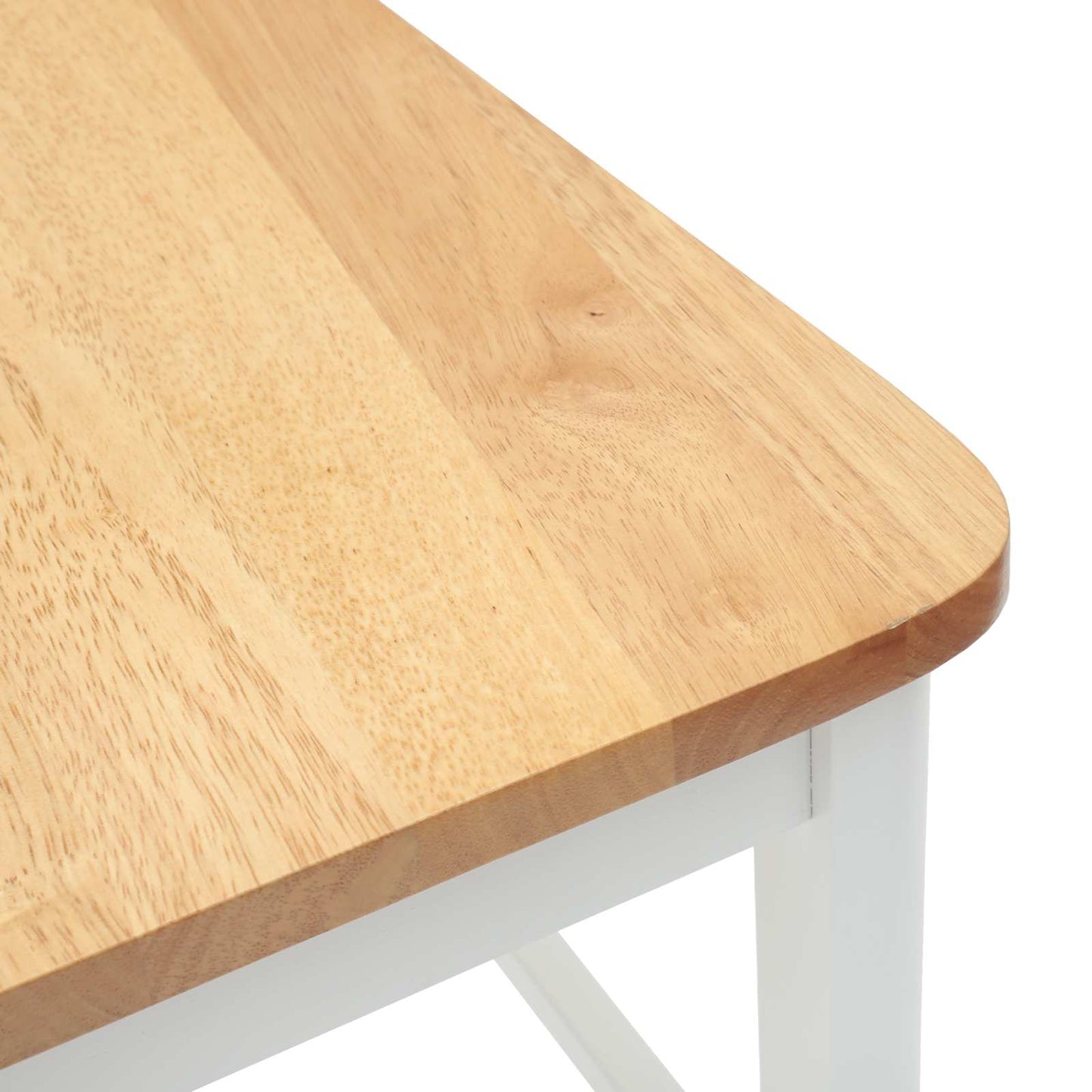 Spisestoler 2 pcs Hvit 48 x 49 x 95 cm Solid Gummitre vidaXL