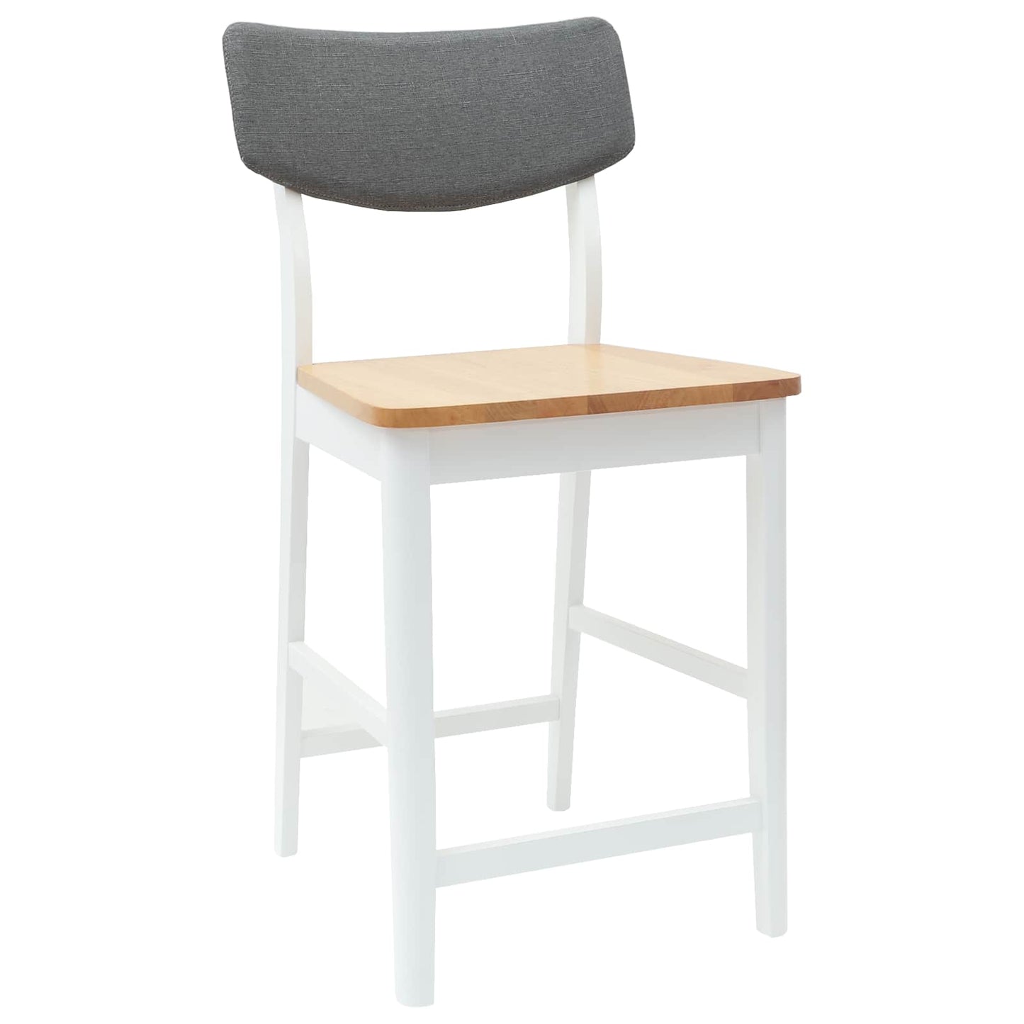 Spisestoler 2 pcs Hvit 48 x 49 x 95 cm Solid Gummitre vidaXL