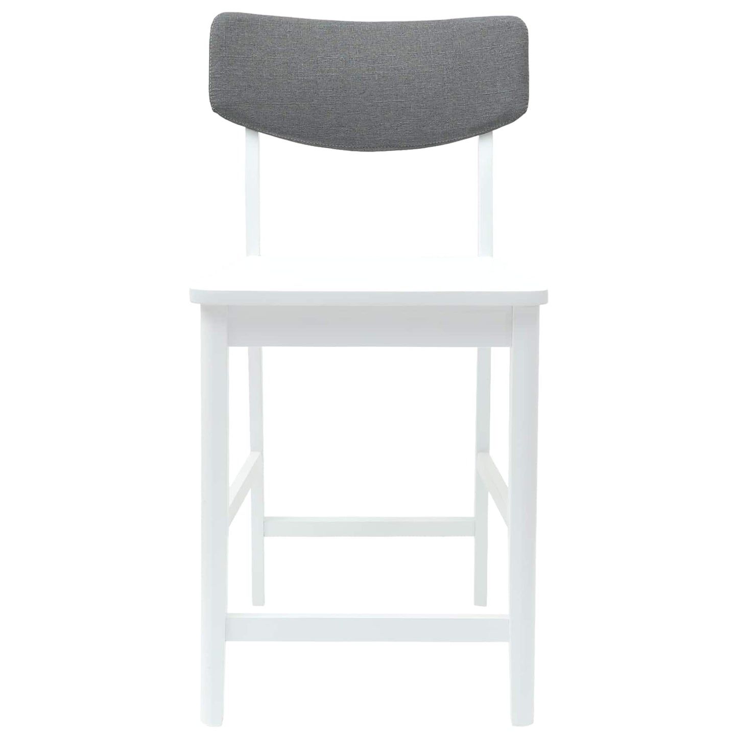 Spisestoler 2 pcs Hvit 48 x 49 x 95 cm Solid Gummitre vidaXL