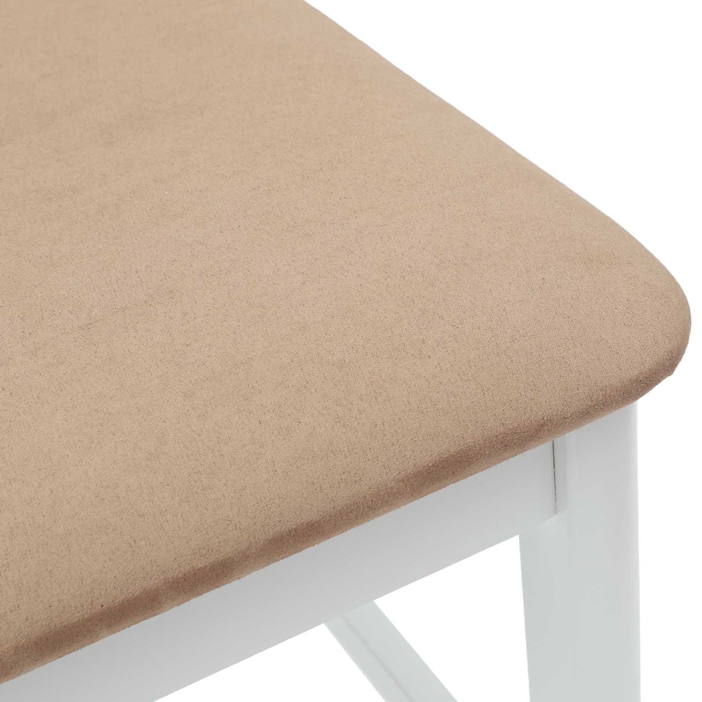 Spisestoler 2 pcs Hvit 48 x 49 x 95 cm Solid Gummitre vidaXL