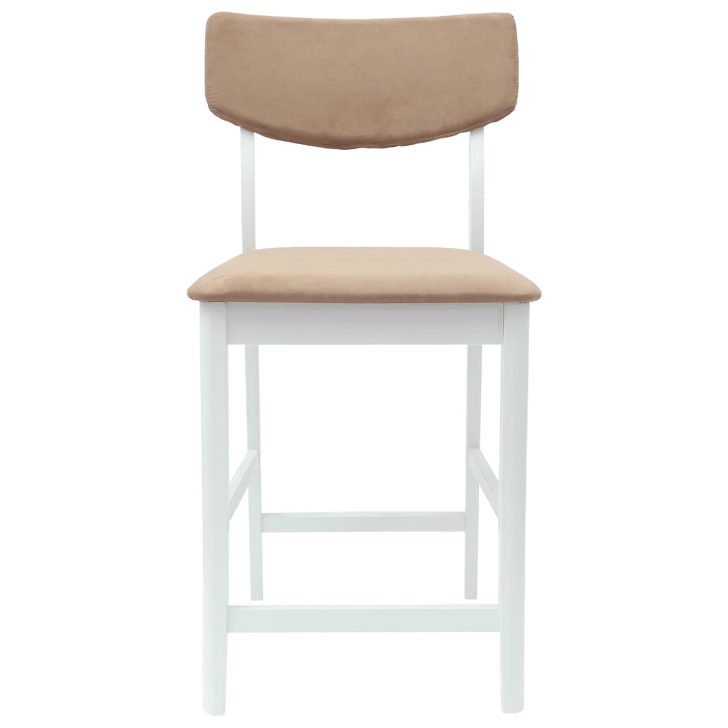 Spisestoler 2 pcs Hvit 48 x 49 x 95 cm Solid Gummitre vidaXL